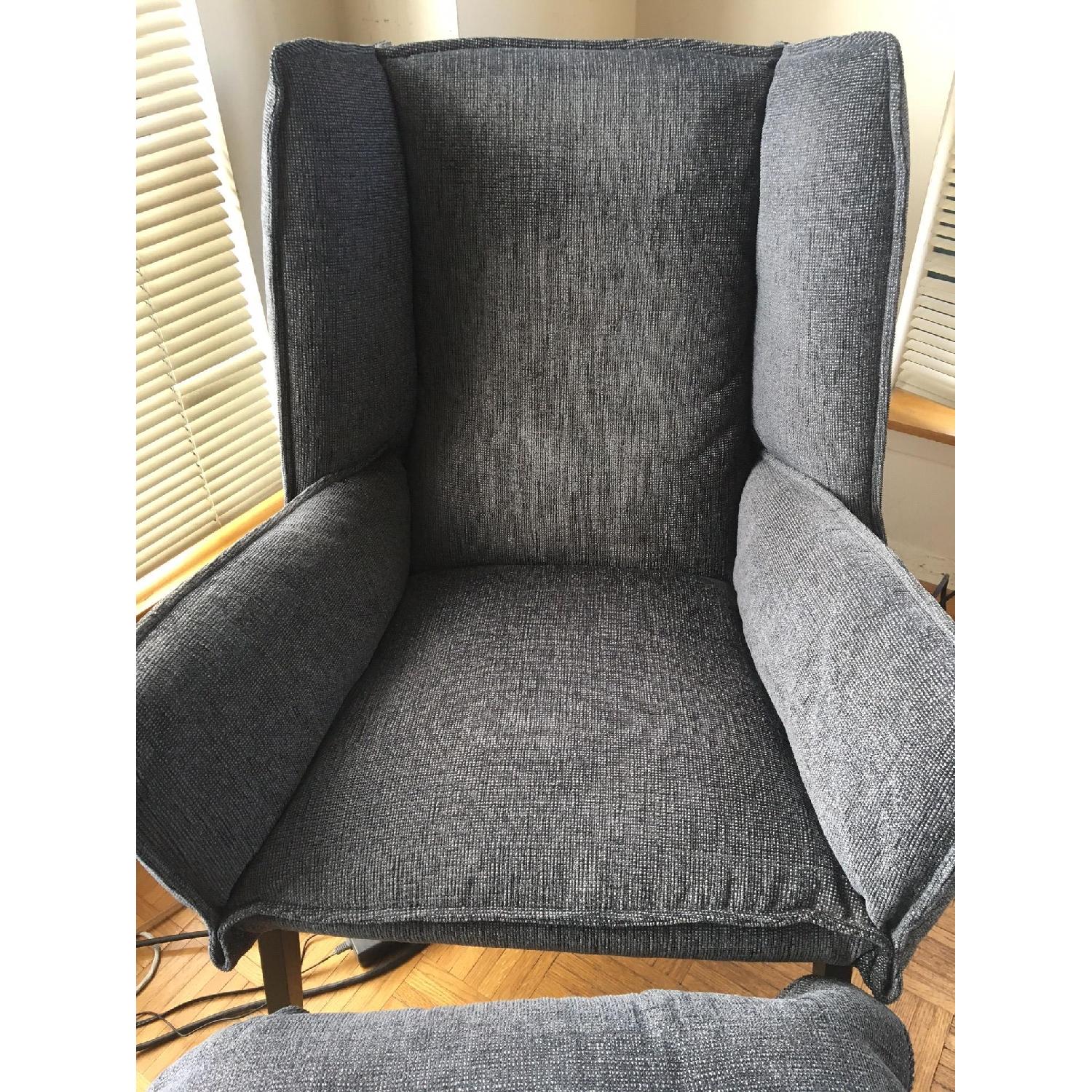 Ligne Roset TOA Armchair w/ Ottoman in Navy - image-3
