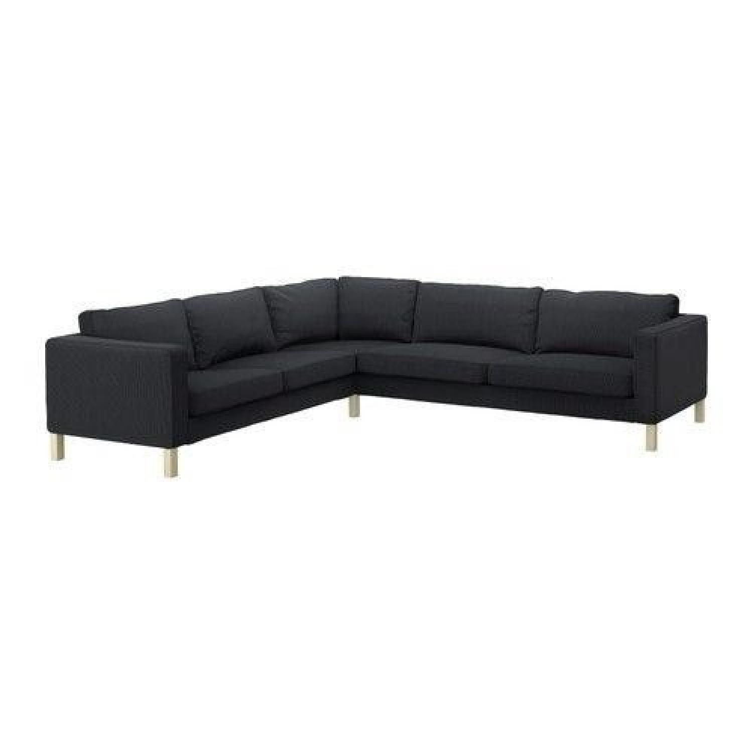 Ikea Karlstad 3Piece Corner Sectional Sofa AptDeco