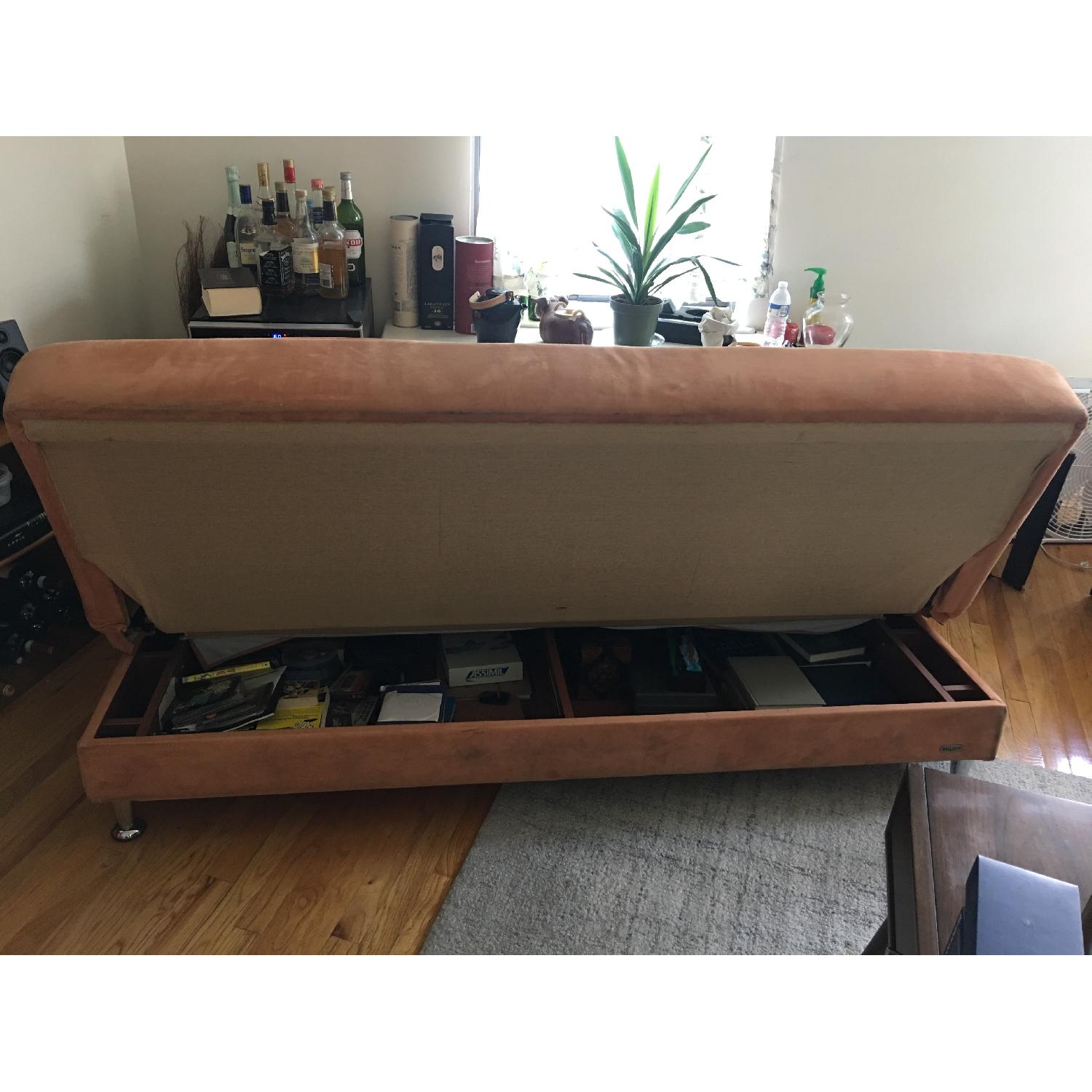 Economy Foam & Futon Center Tangerine Storage Futon - image-2