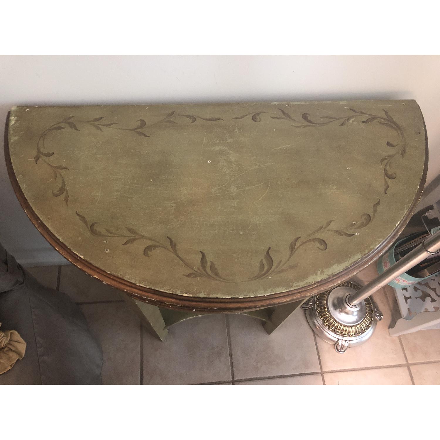 Shabby Chic Side Table w/ Floral Detail - image-2