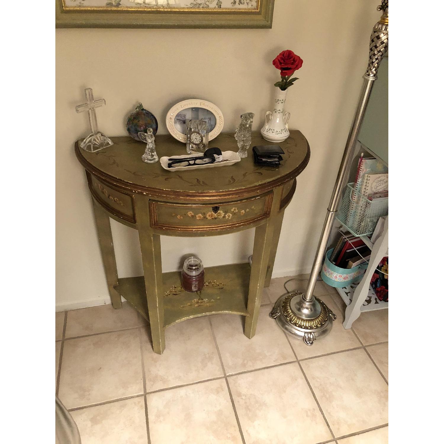 Shabby Chic Side Table w/ Floral Detail - image-5