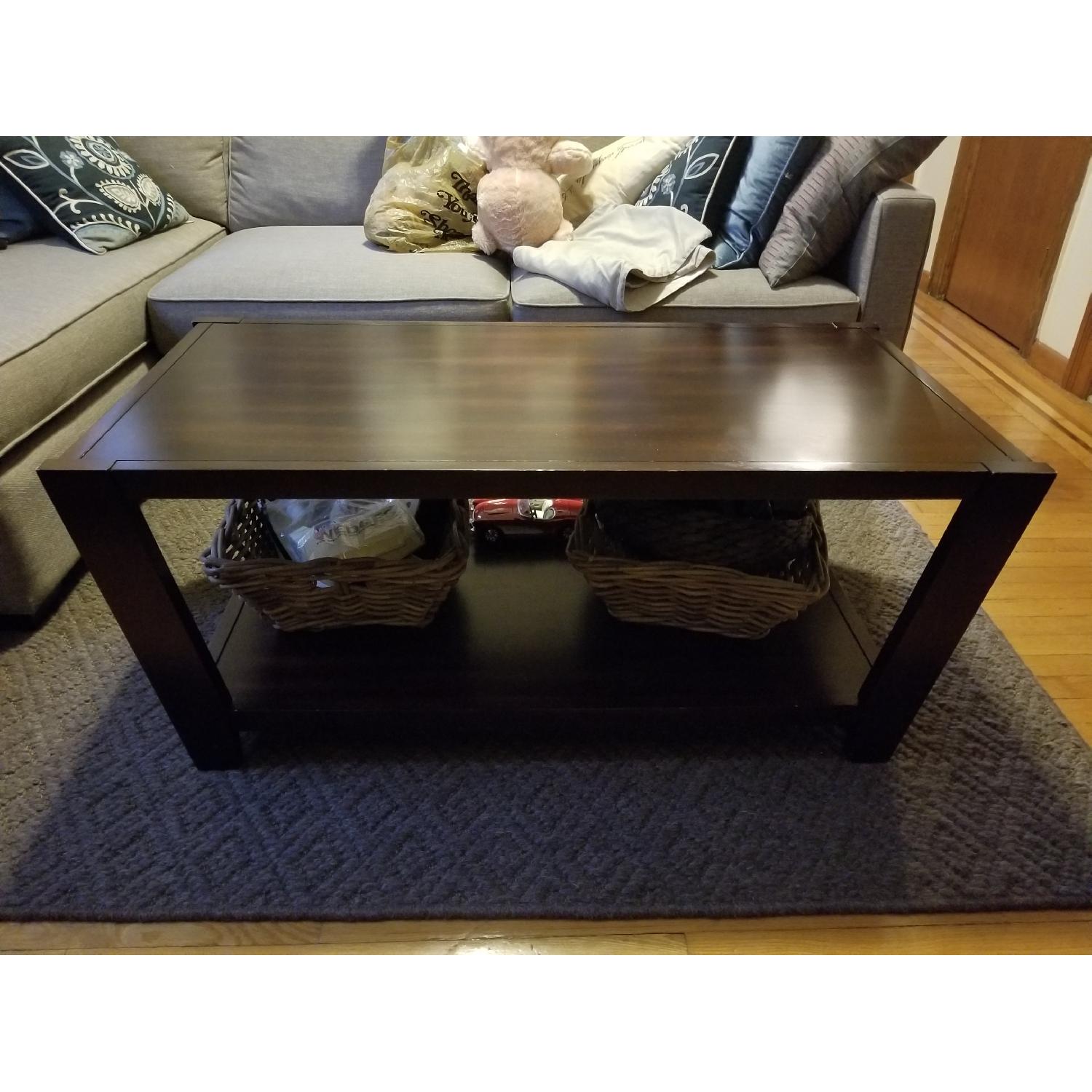 Modern Dark Brown Coffee Table - image-1