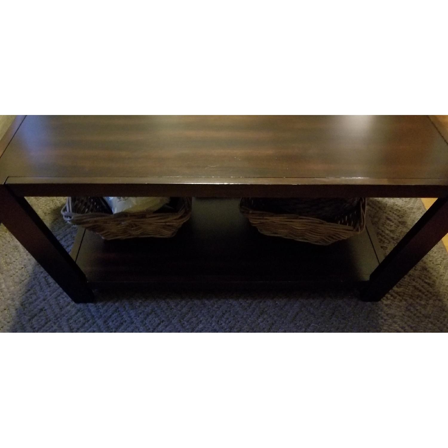 Modern Dark Brown Coffee Table - image-2