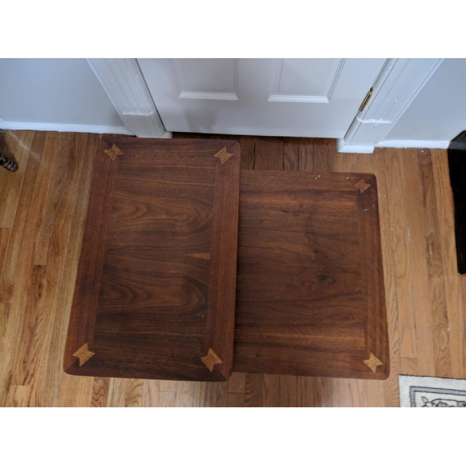 Lane Virginia Maid Mid Century Solid Walnut Side Tables - image-2