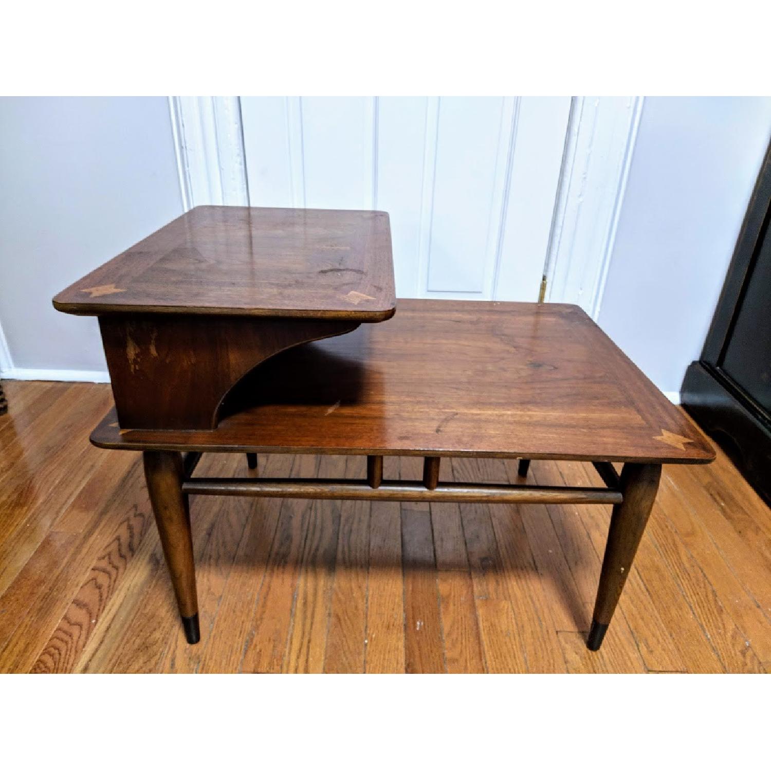 Lane Virginia Maid Mid Century Solid Walnut Side Tables - image-8