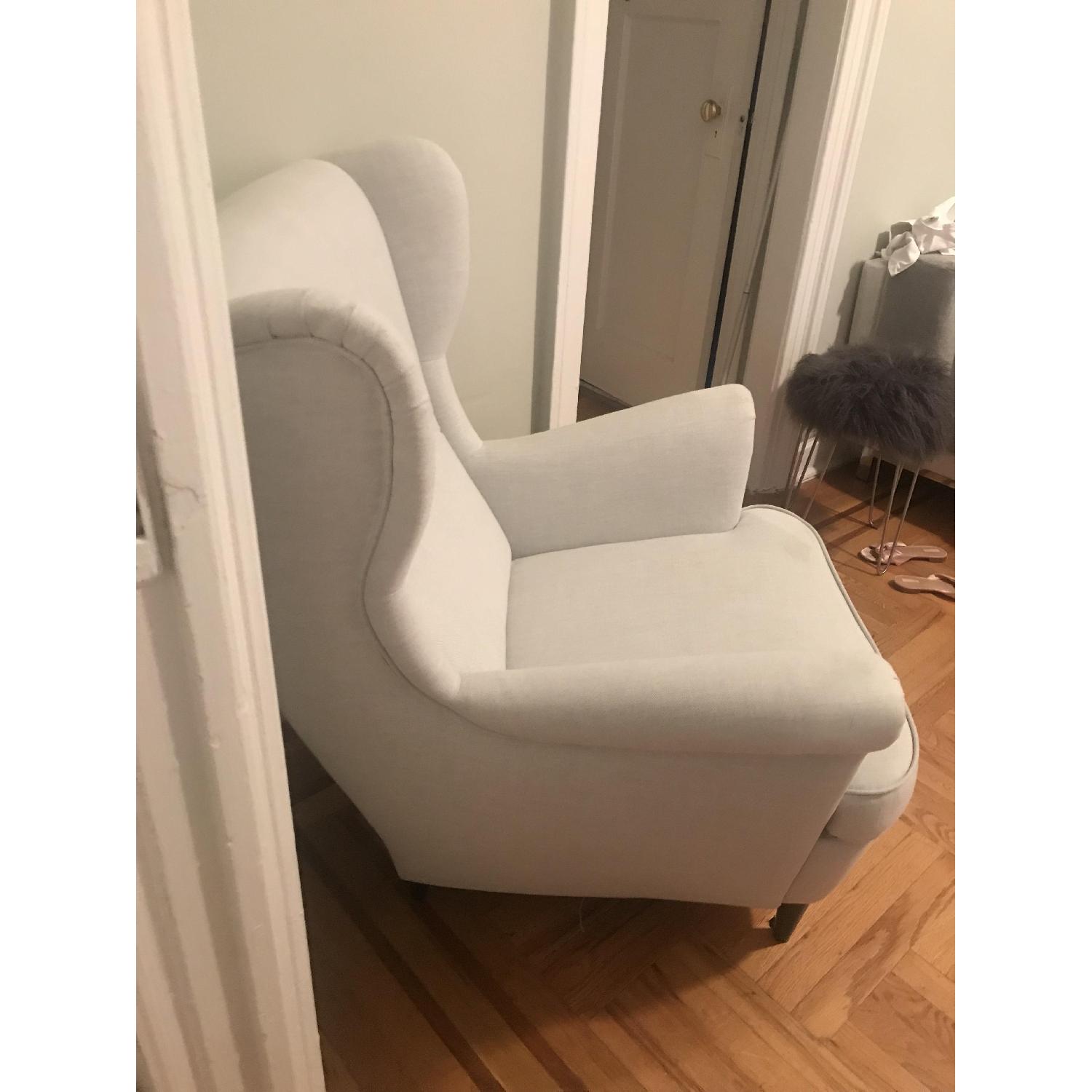 Ikea Light Grey Strandmon Wing Chair - image-1