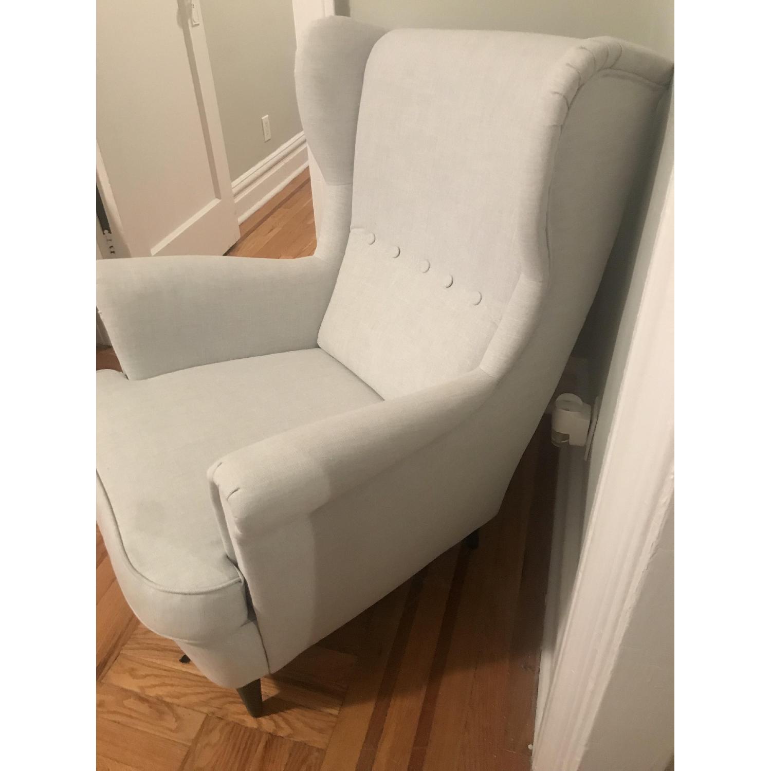 Ikea Light Grey Strandmon Wing Chair - image-2