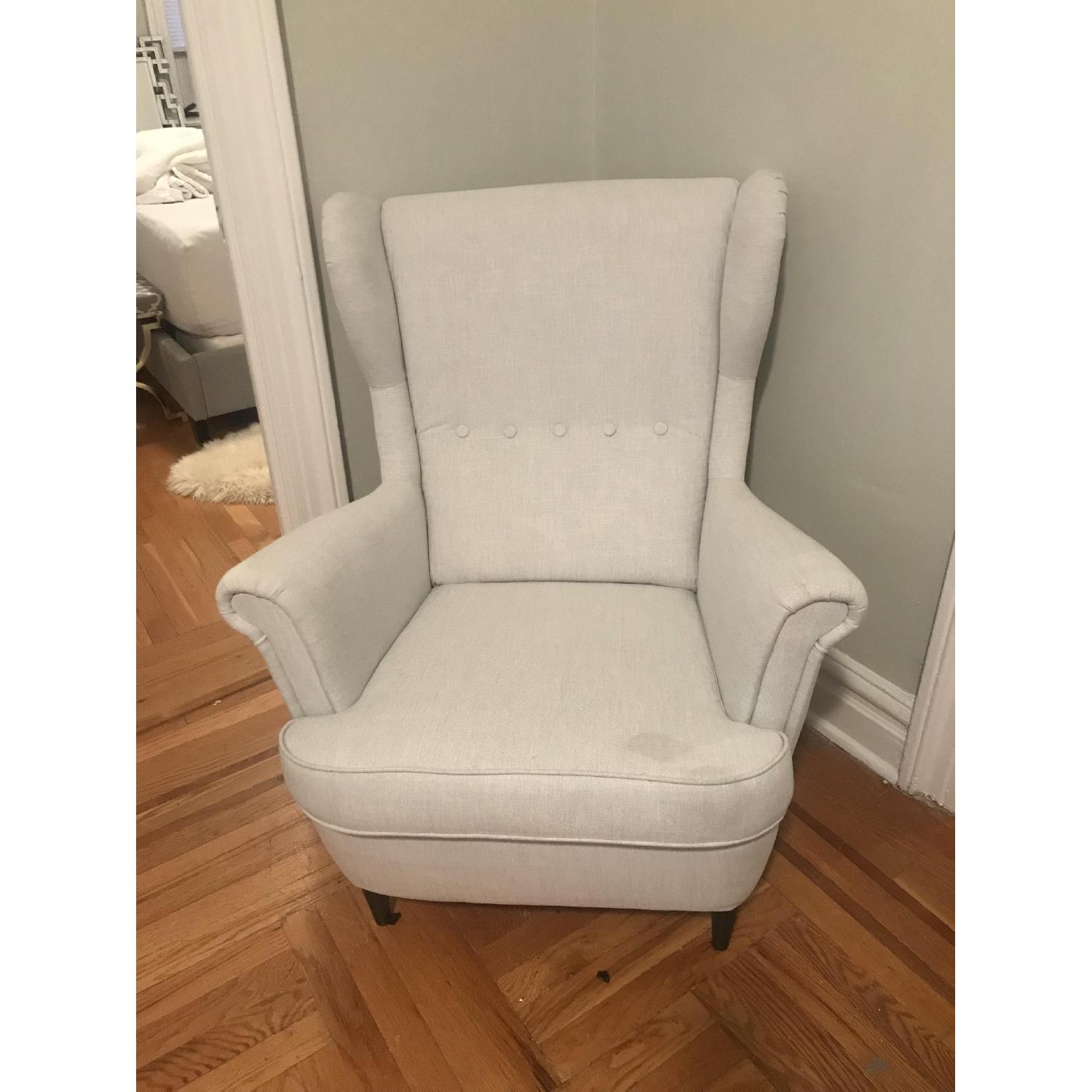 Ikea Light Grey Strandmon Wing Chair - image-12