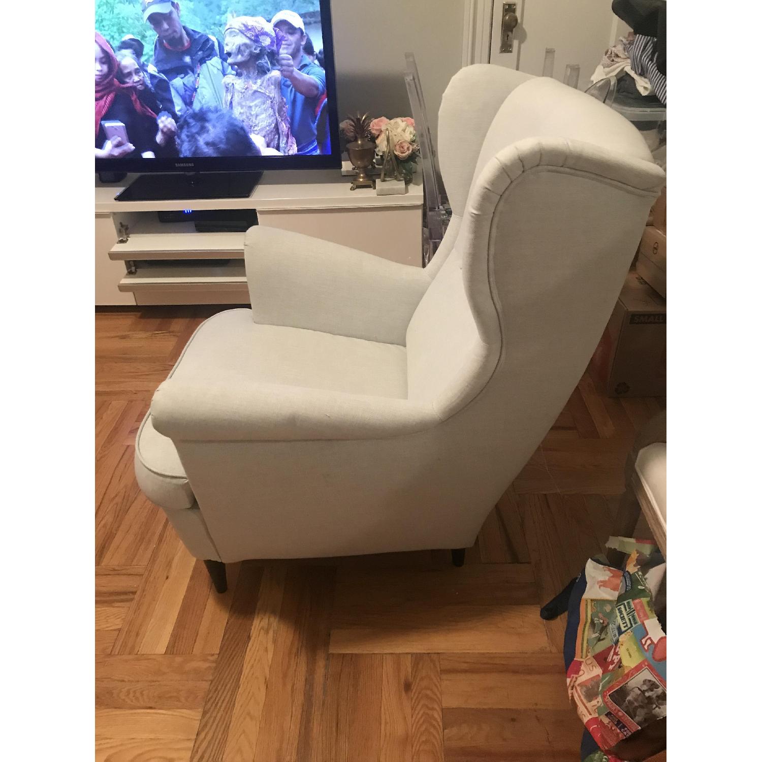 Ikea Light Grey Strandmon Wing Chair - image-13