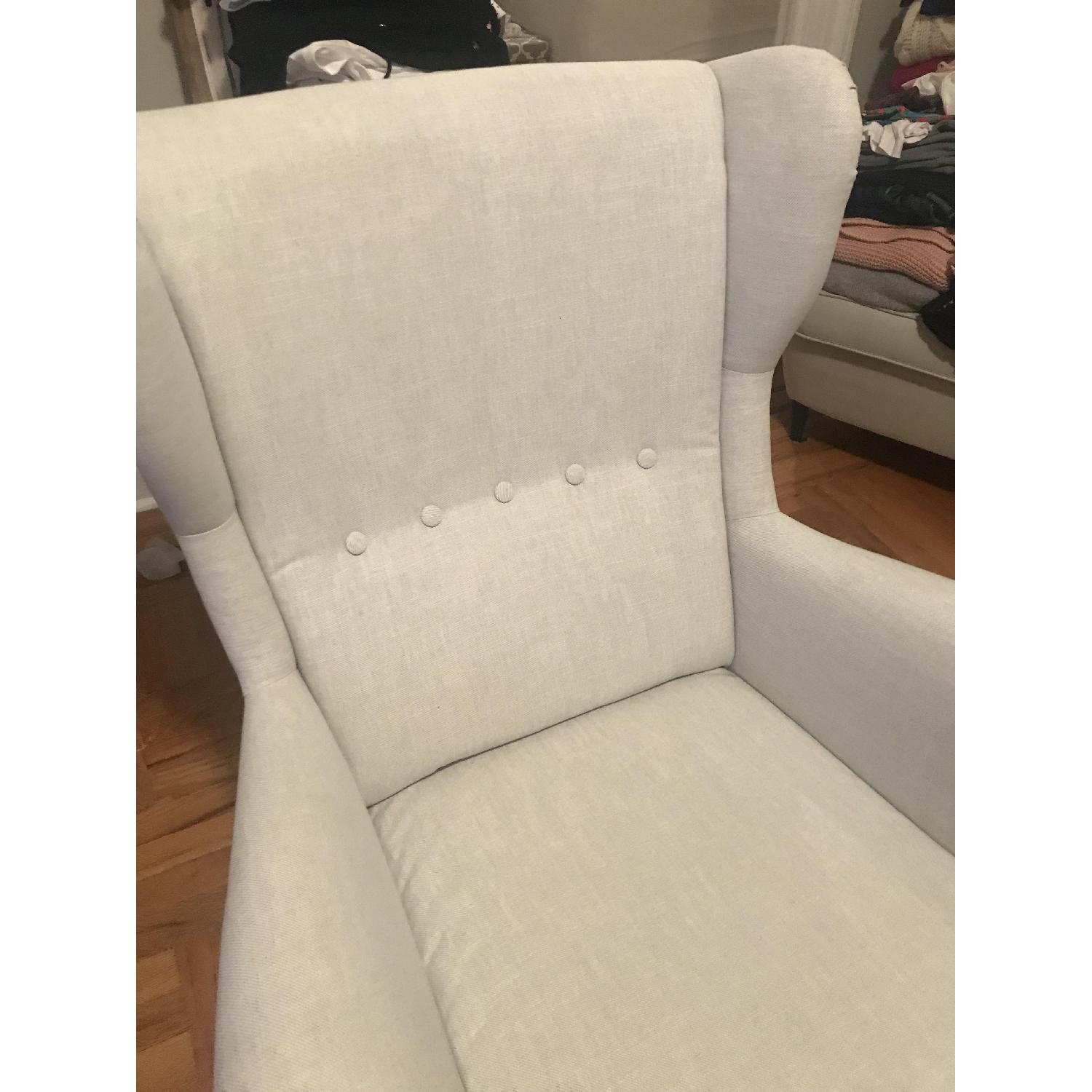 Ikea Light Grey Strandmon Wing Chair - image-15