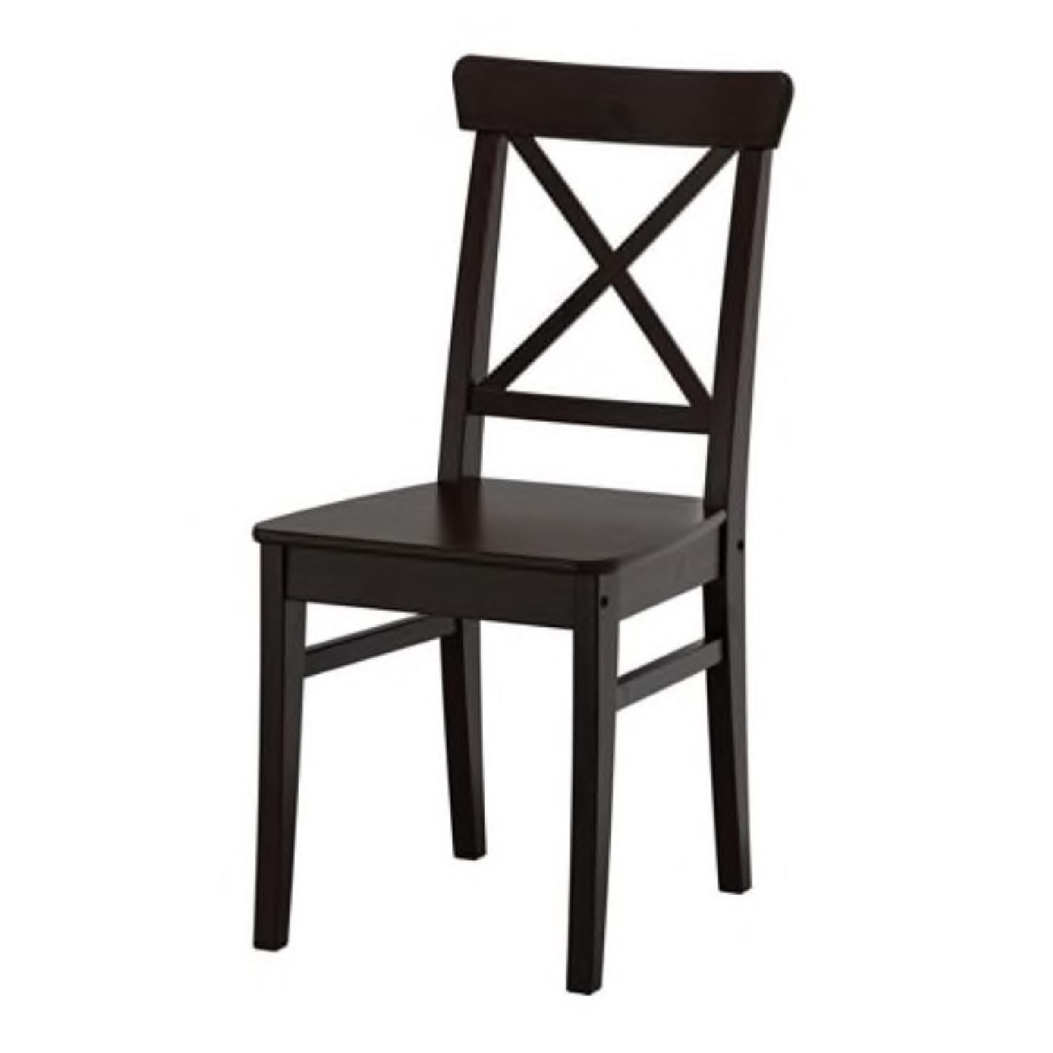 Ikea Ingatorp Drop Leaf Table w/ 2 Ingolf Chairs - image-5