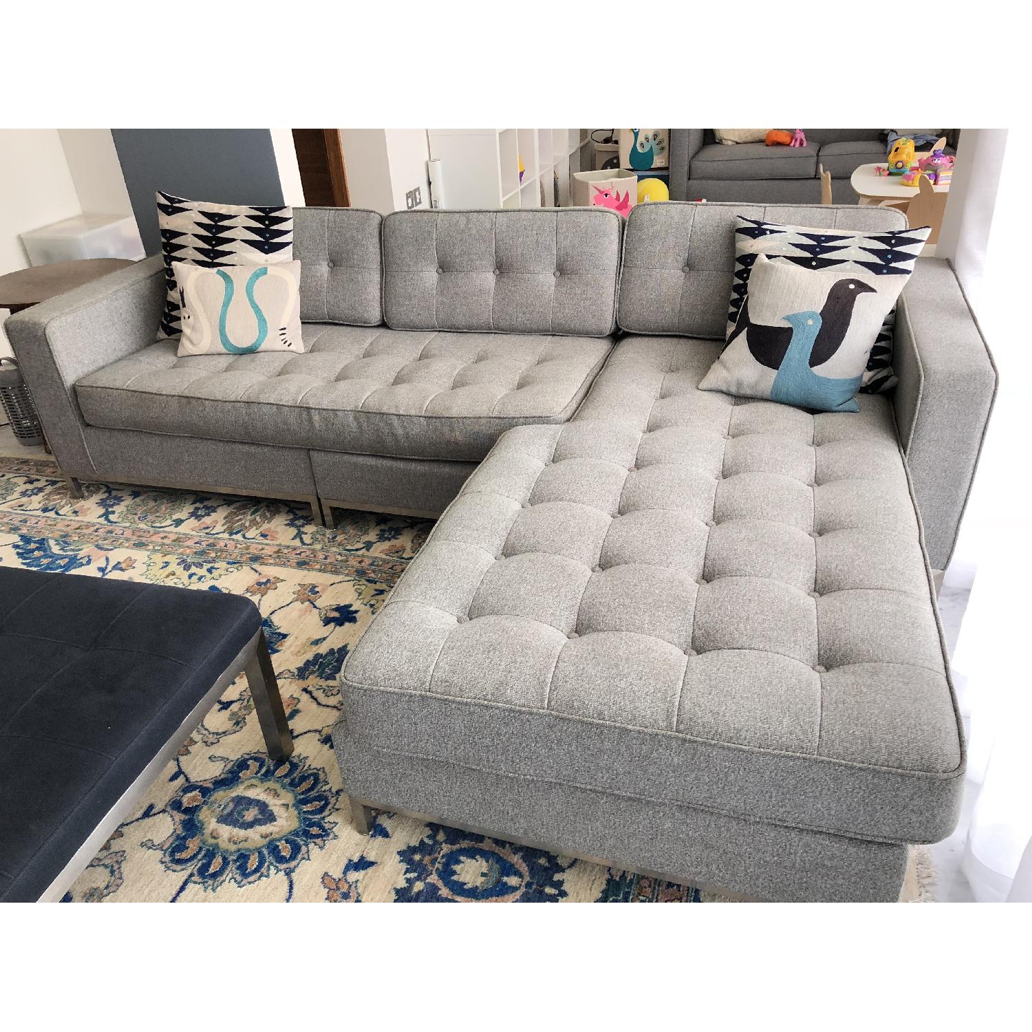 Gus Modern Jane BiSectional Sofa w/ Steel Base AptDeco