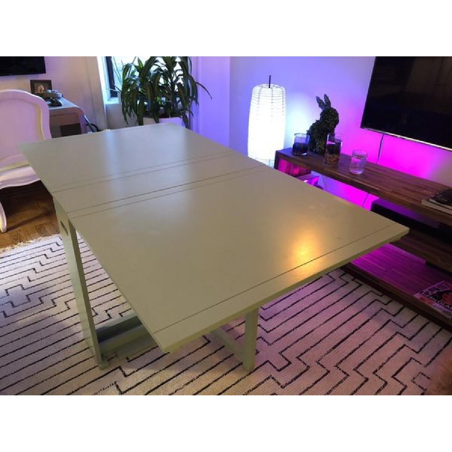 Crate & Barrel Span Drop-Leaf Desk/Table - image-2