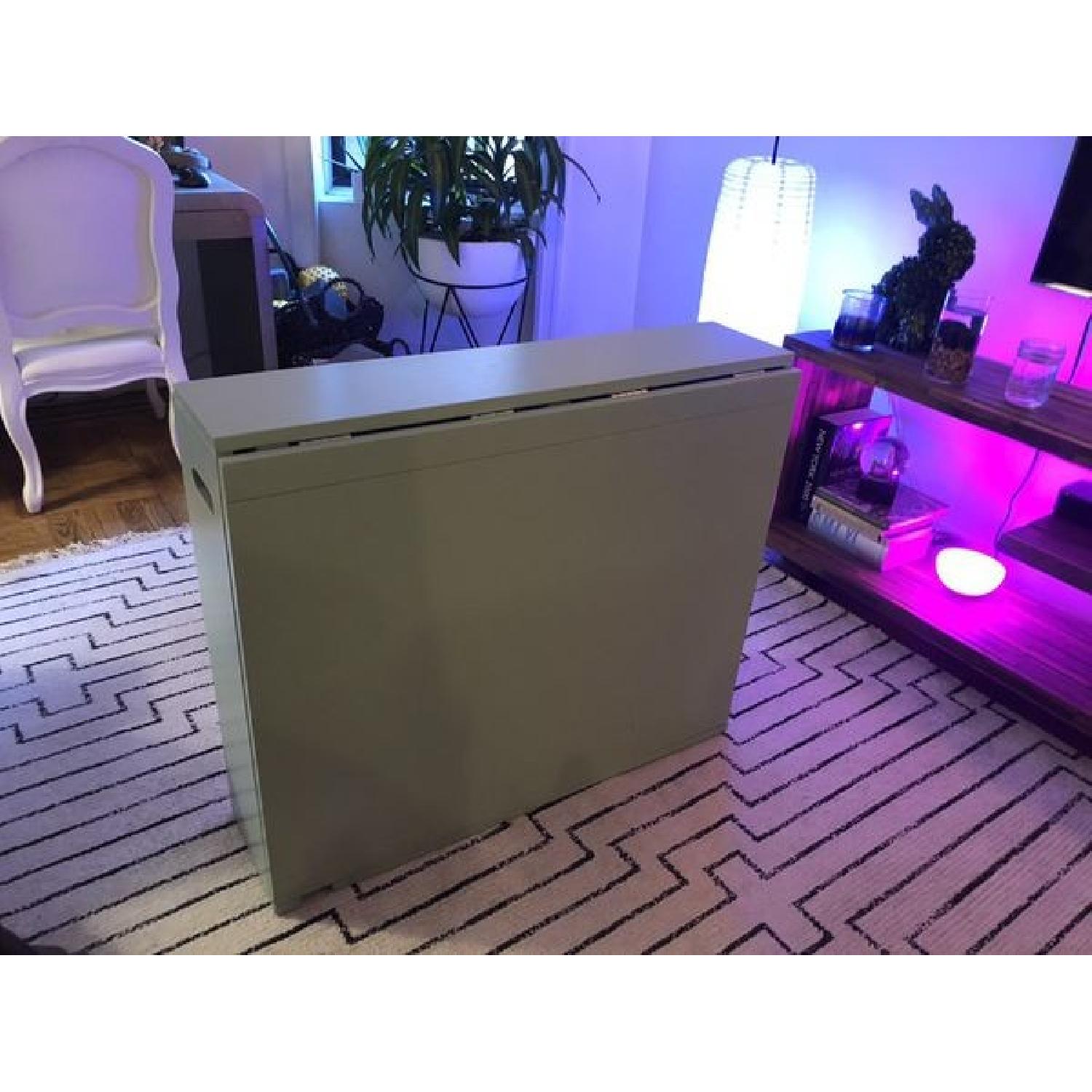 Crate & Barrel Span Drop-Leaf Desk/Table - image-4