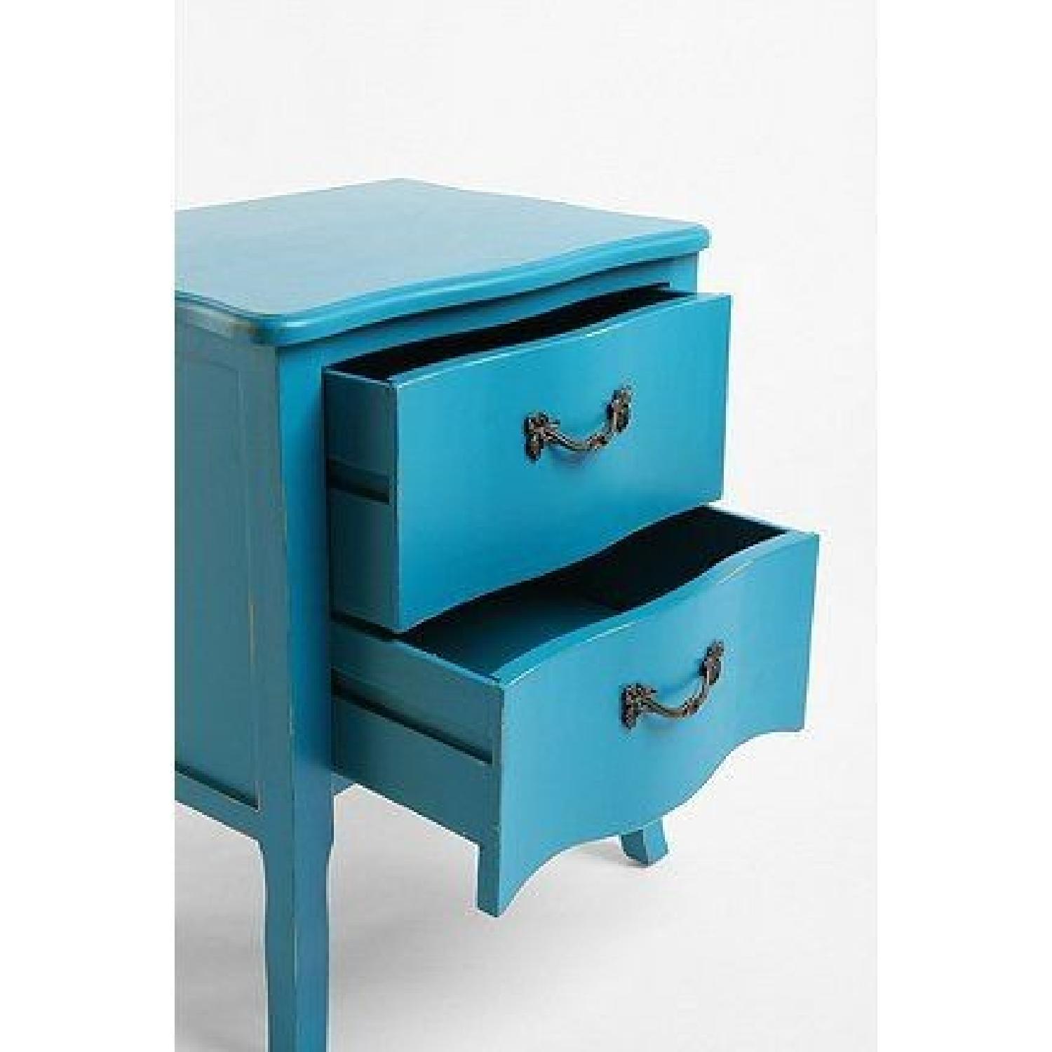 Urban Outfitters Lola Distressed Blue Side Table AptDeco