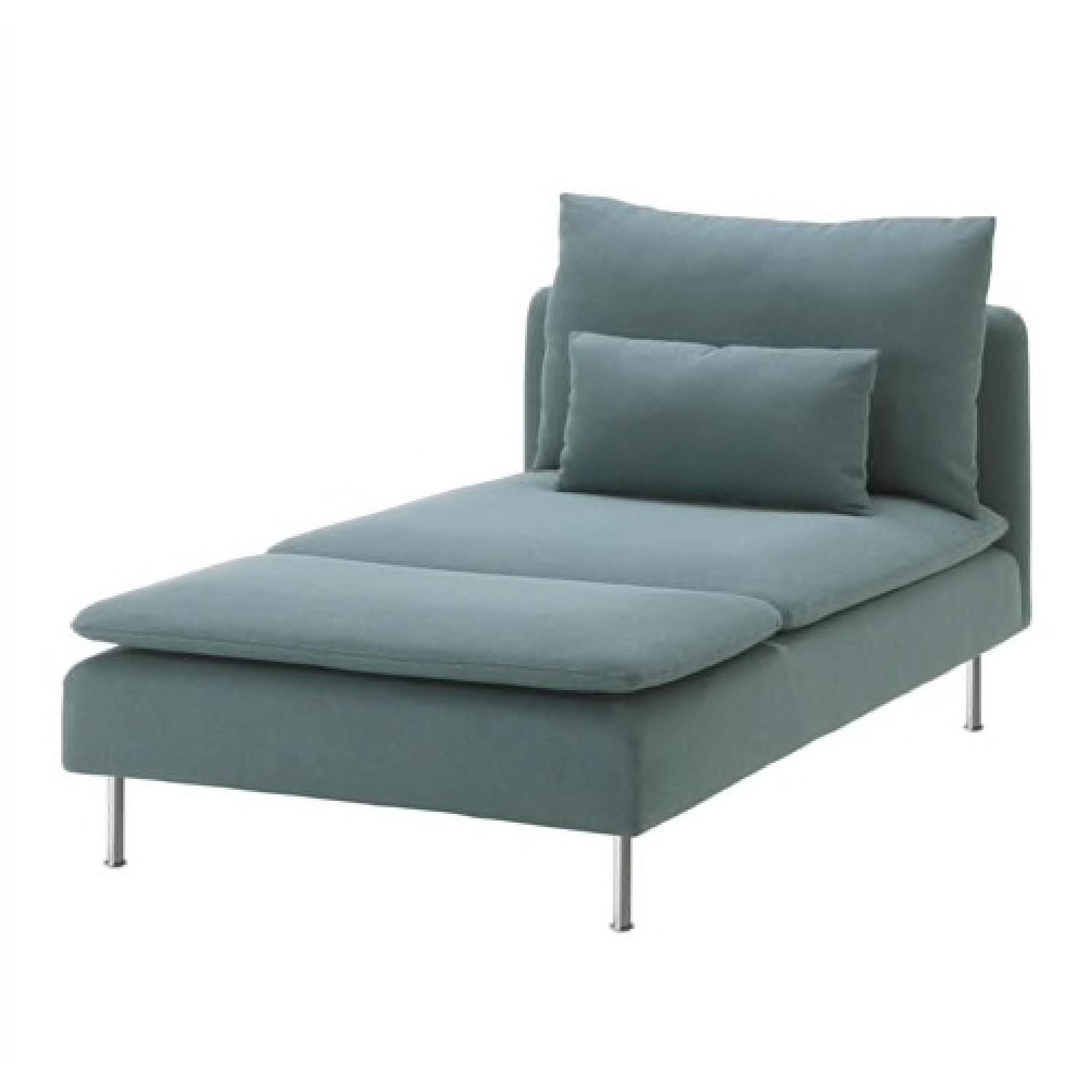 Ikea Soderhamn Chaise Lounge in Finnsta Turquoise - AptDeco