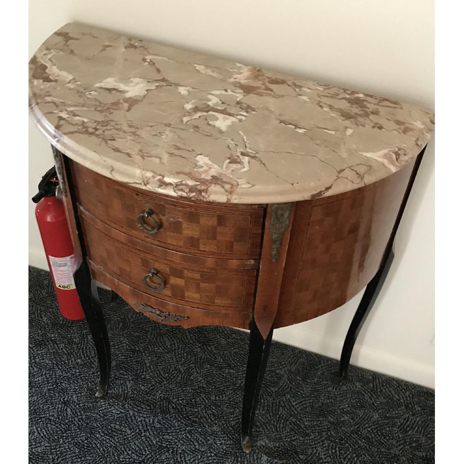 Vintage Marble Top Table - image-1