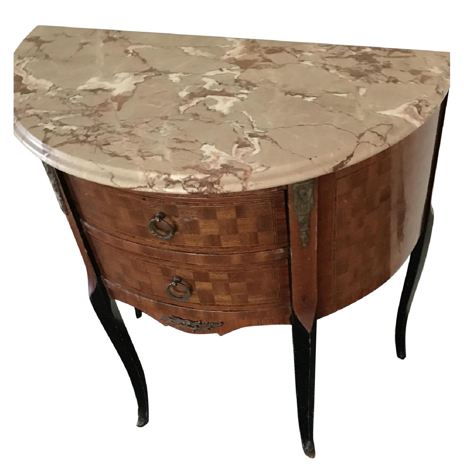 Vintage Marble Top Table - image-0