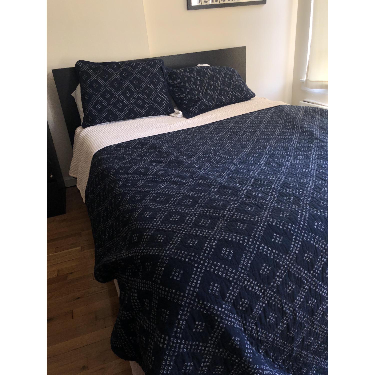 Ikea Malm Bed Frame w/ Luroy Slated Base in Black/Brown - image-2