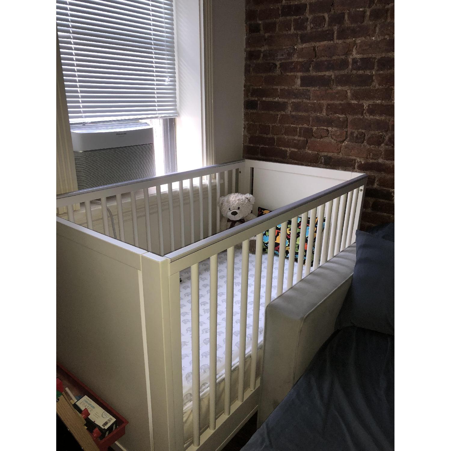Pottery Barn Reese White Convertible Crib - image-2