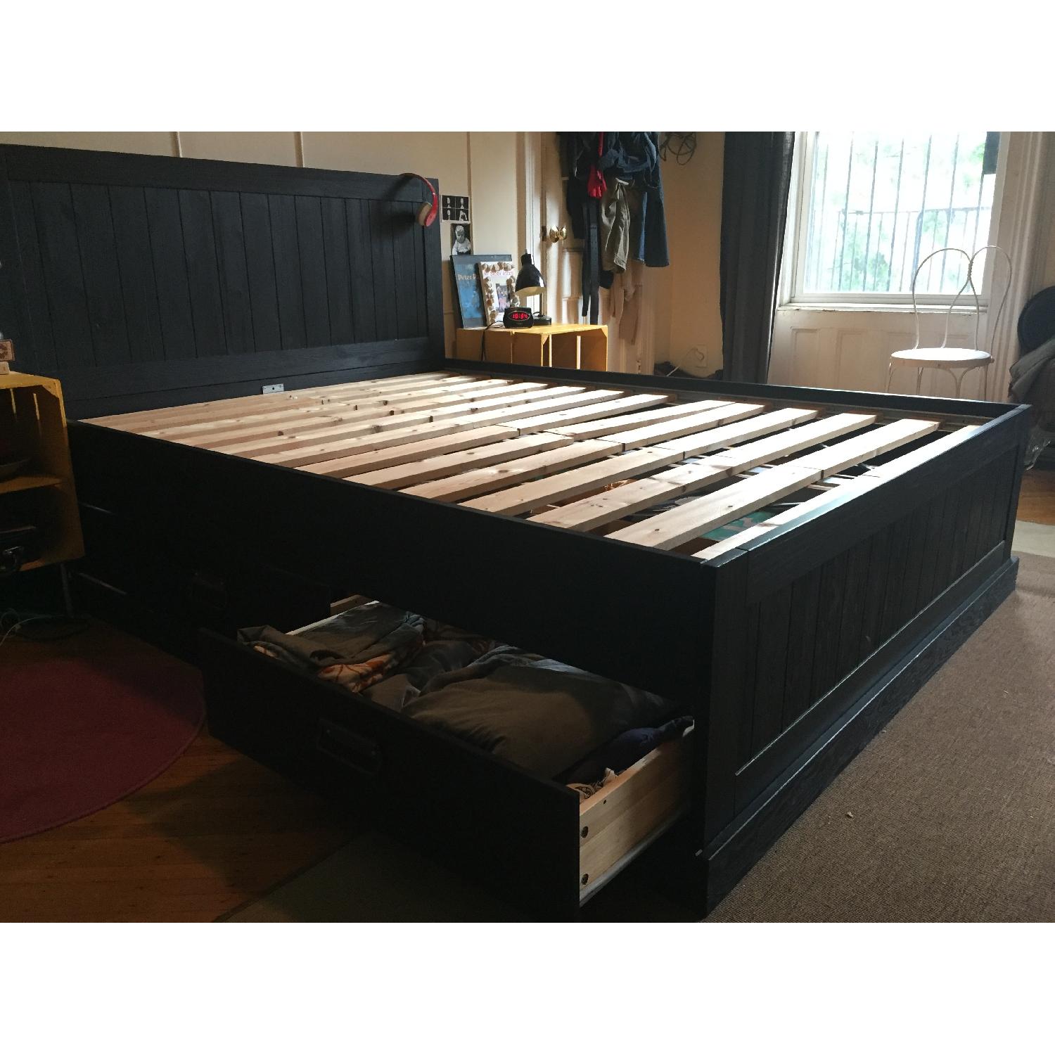 Ikea Fjell Queen Size Storage Bed Frame - image-2