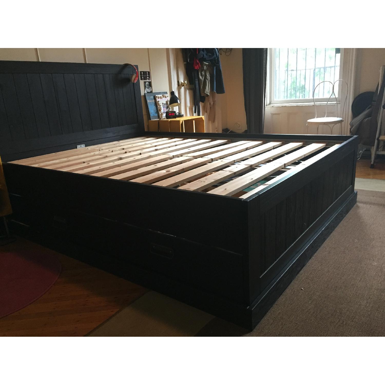 Ikea Fjell Queen Size Storage Bed Frame - image-3