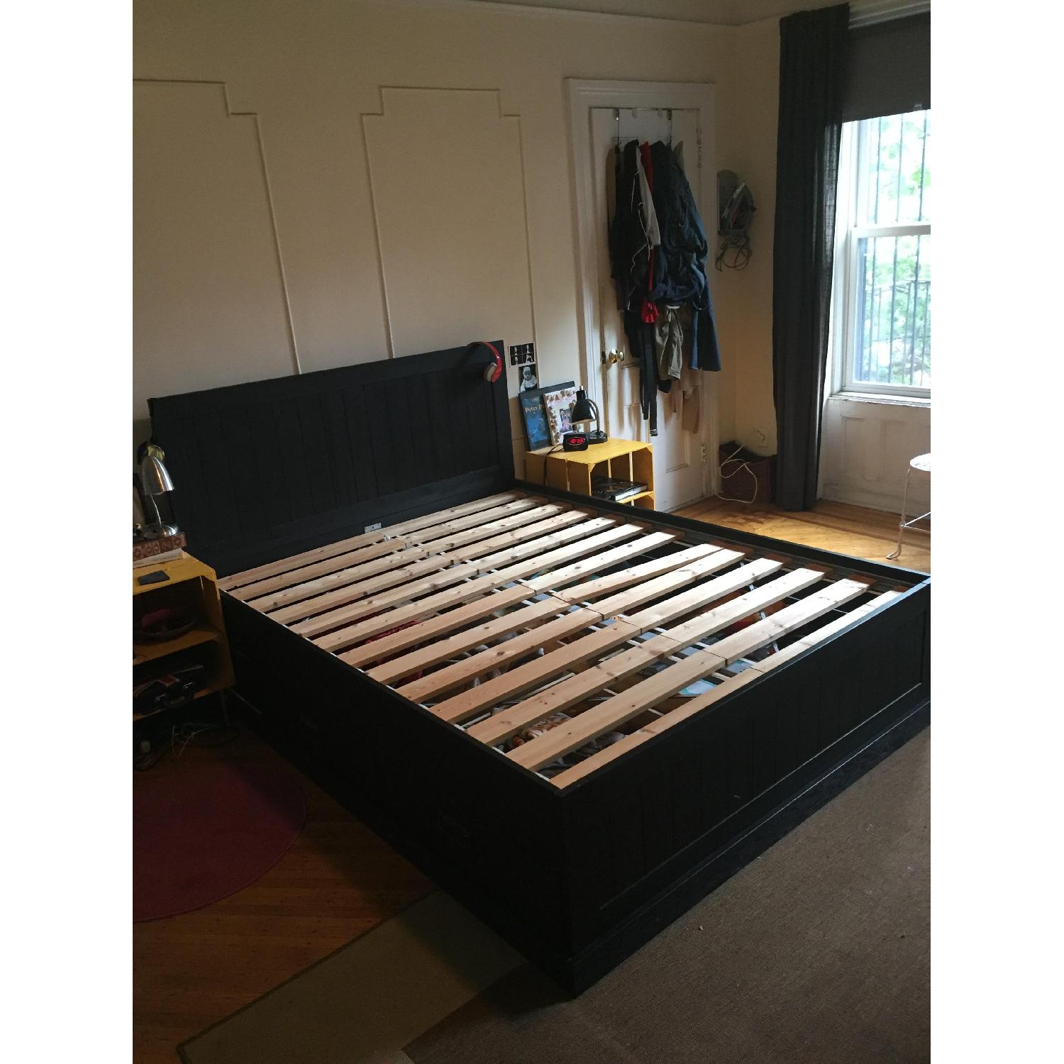 Ikea Fjell Queen Size Storage Bed Frame - image-4