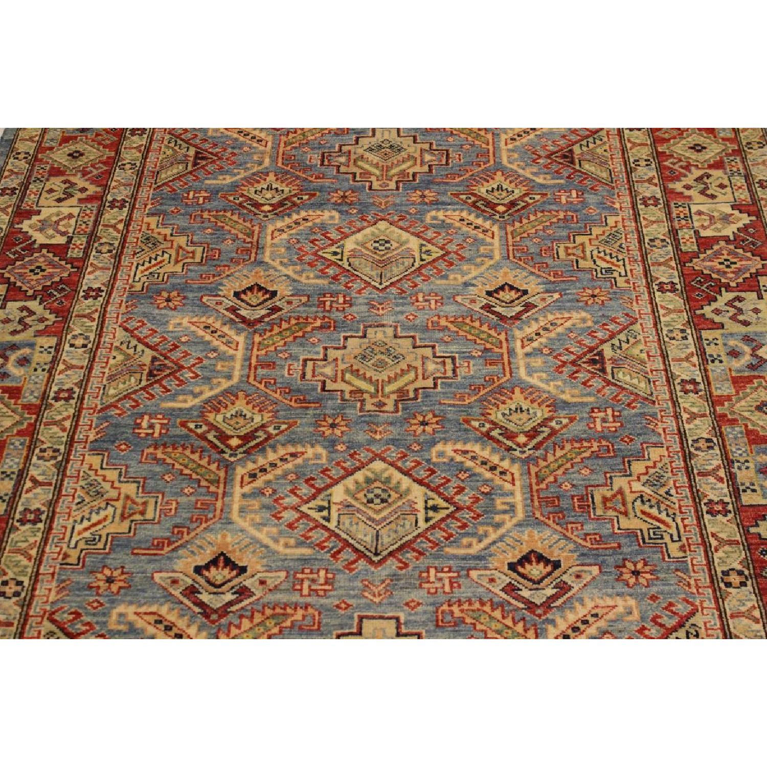 Arshs Fine Rugs Kazak Garish Cyril Lt. Blue/Rust Wool Rug - image-3