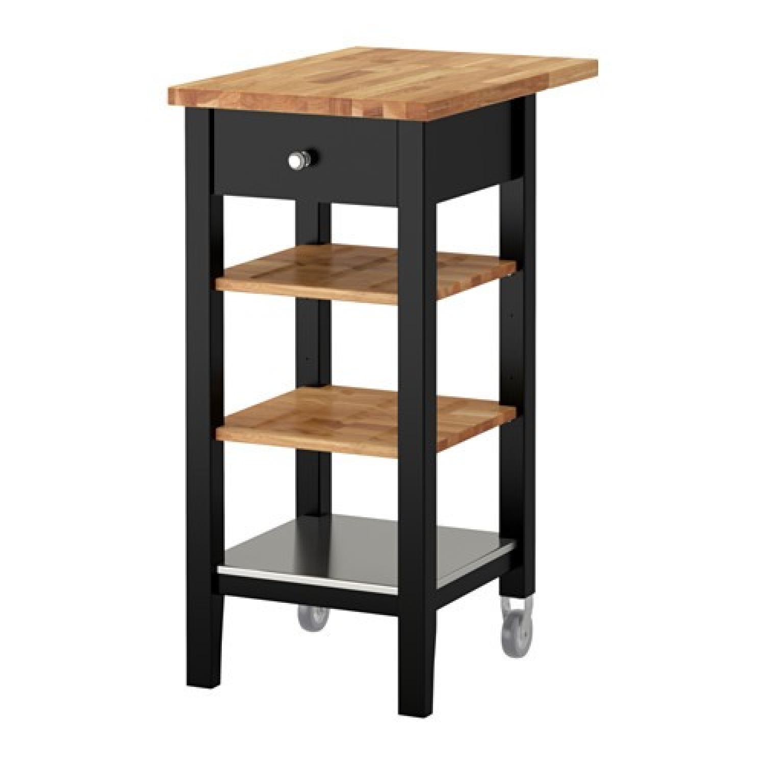 Ikea Stenstorp Kitchen Cart in Black - AptDeco