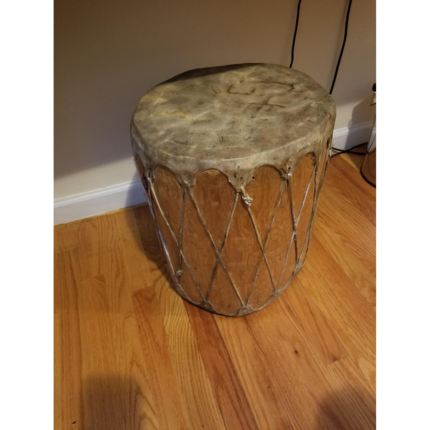 Vintage Native American Drum/Seat/Side Table - image-1