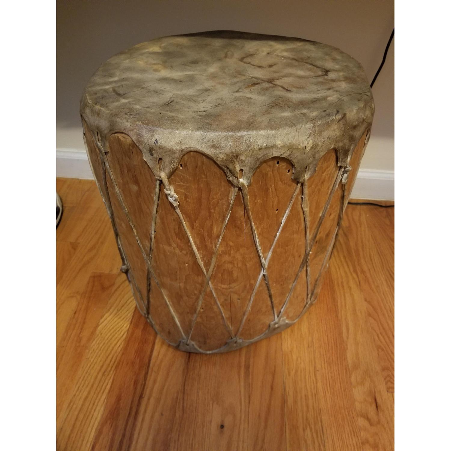 Vintage Native American Drum/Seat/Side Table - image-2
