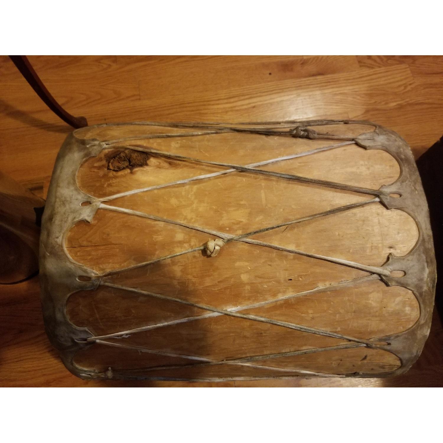 Vintage Native American Drum/Seat/Side Table - image-11