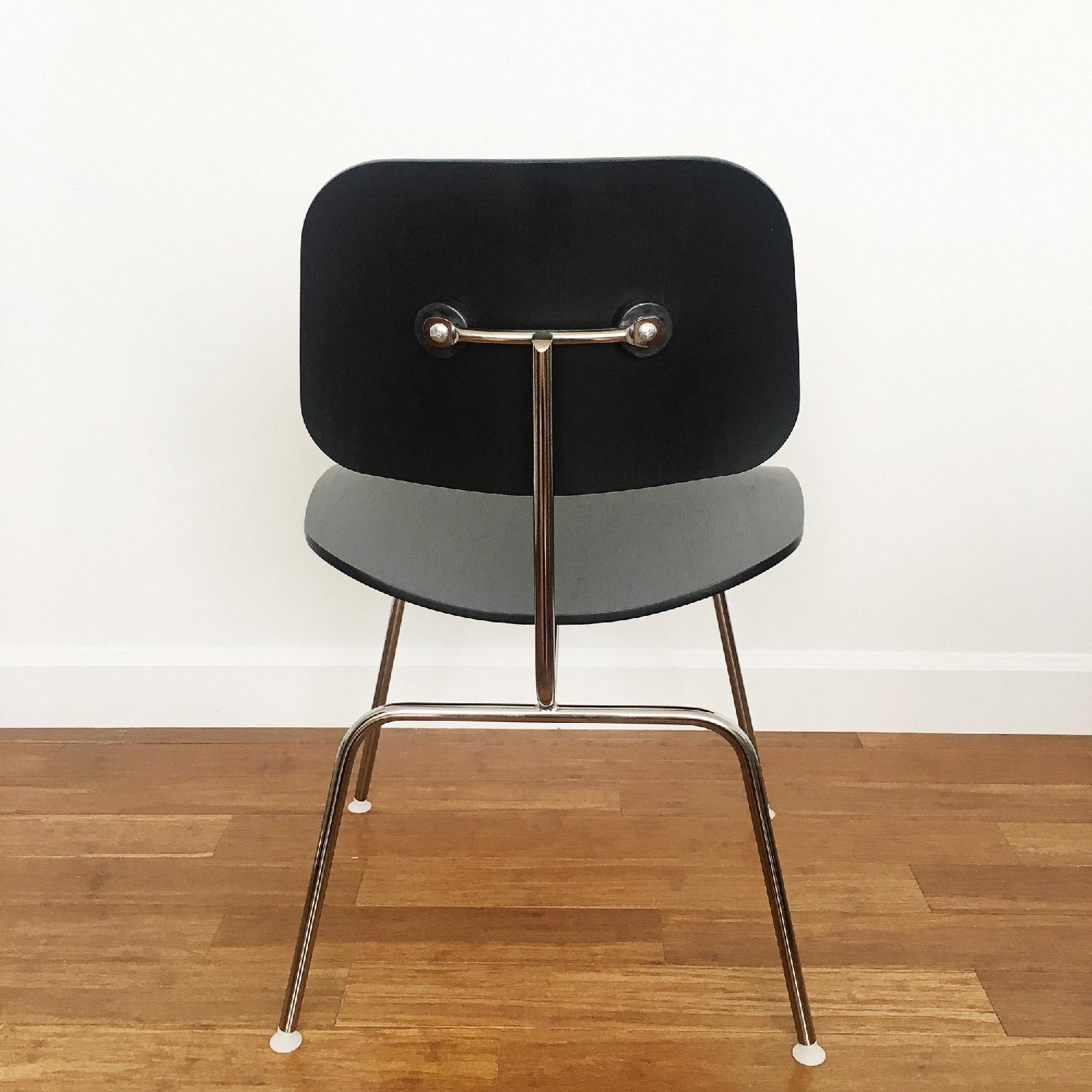 Eames Molded Plywood Black Dining Chair w/ Chrome Base - image-4
