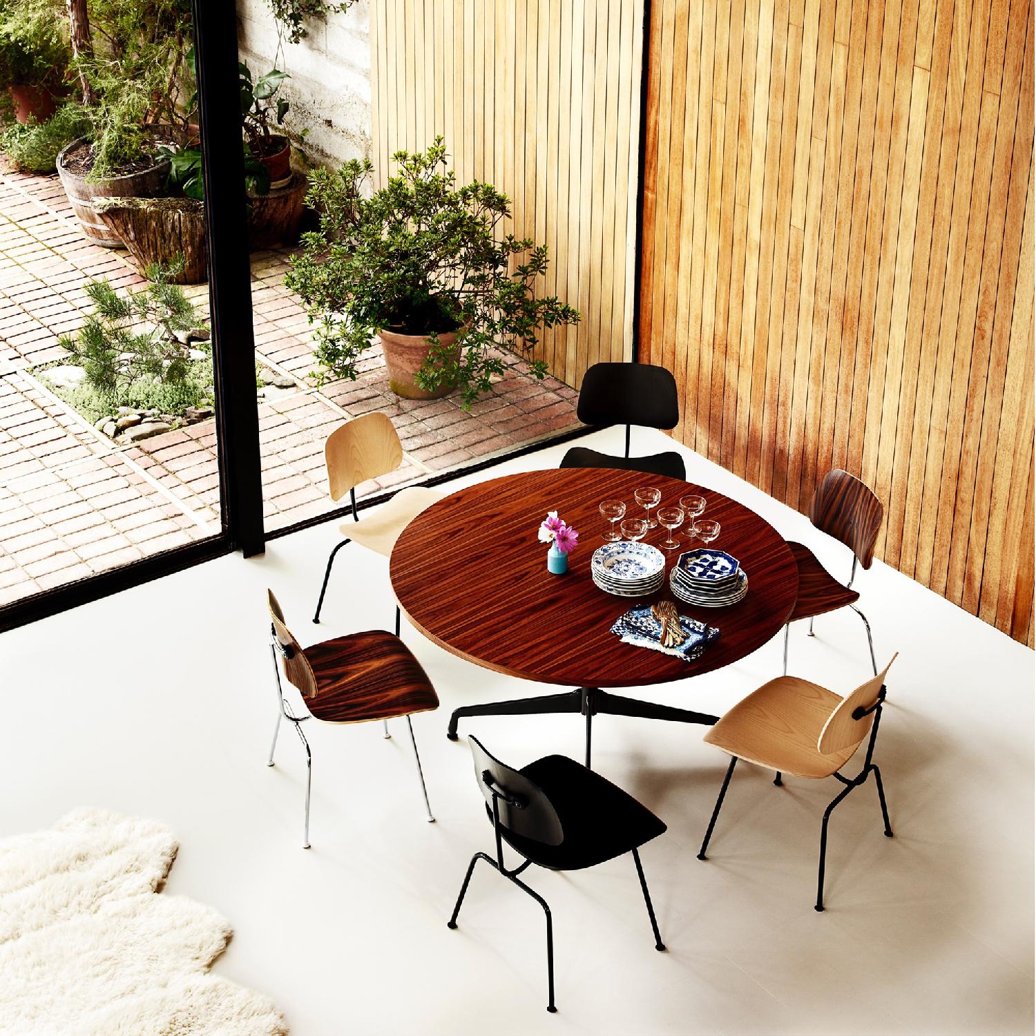 Eames Molded Plywood Black Dining Chair w/ Chrome Base - image-9