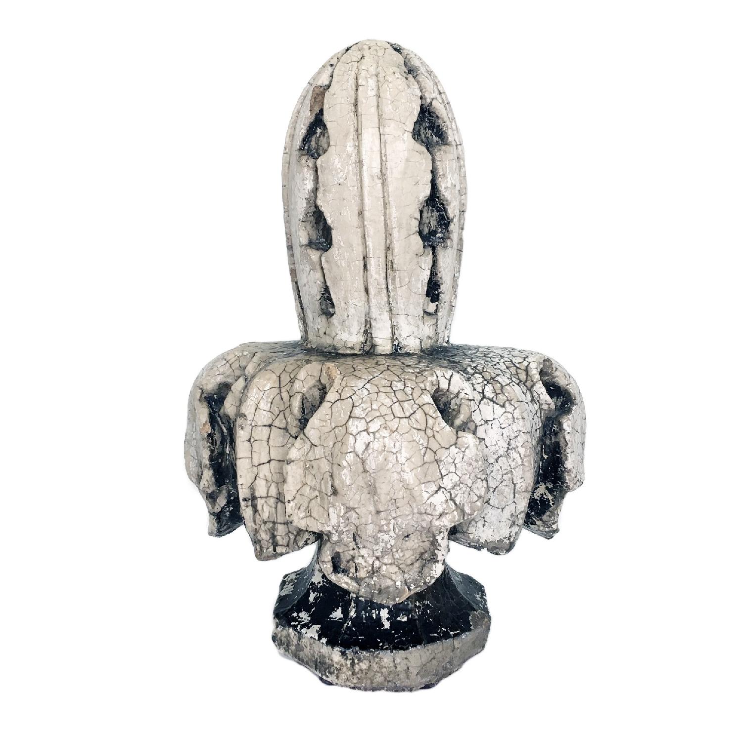 Antique Architecture Savage White Glazed Terra Cotta Block - image-0