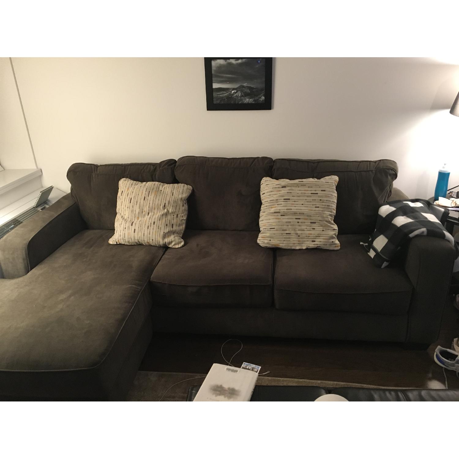 Ashley 2-Piece Sectional Sofa w/ Chaise in Charcoal - image-1