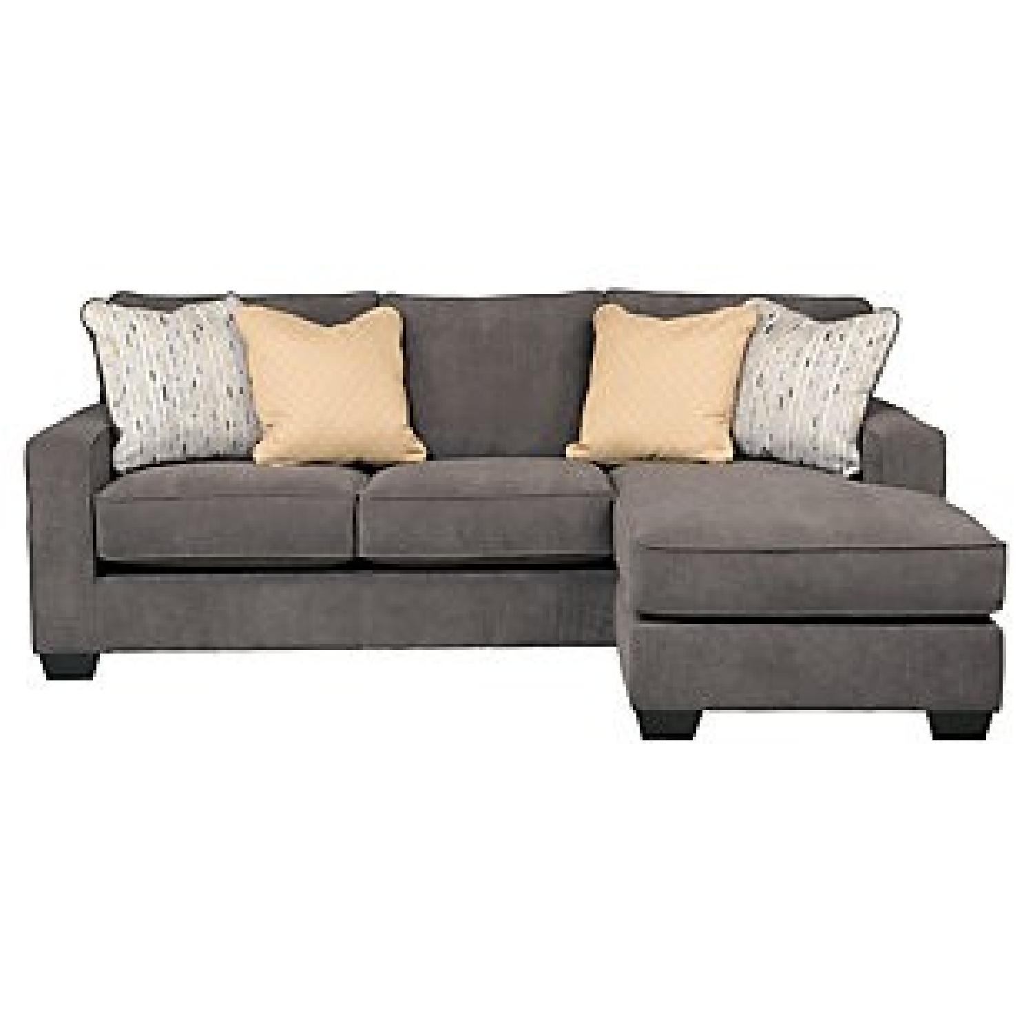 Ashley 2-Piece Sectional Sofa w/ Chaise in Charcoal - image-0