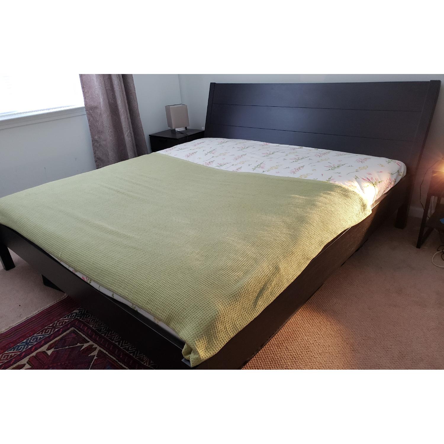 Ikea Nyvoll Bed Frame w/ Slanted Headboard AptDeco