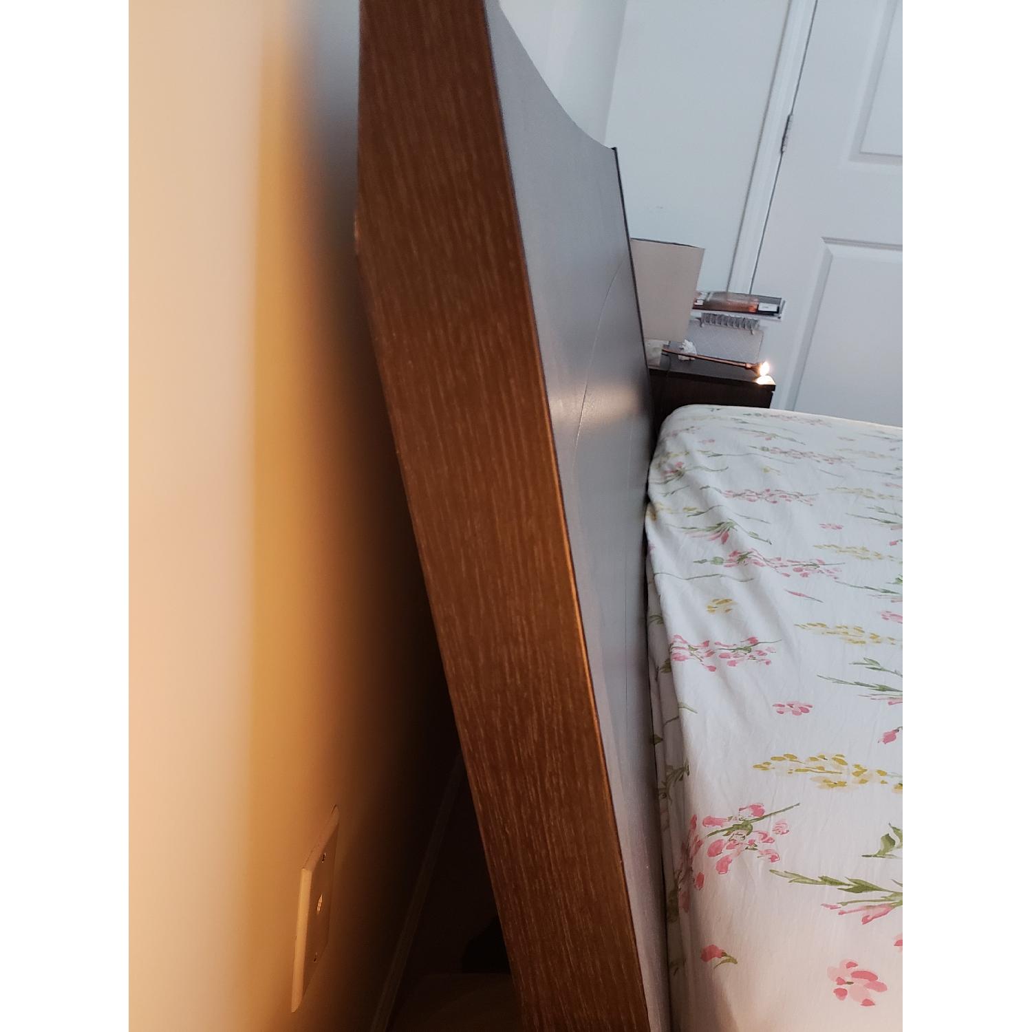 Ikea Nyvoll Bed Frame w/ Slanted Headboard AptDeco