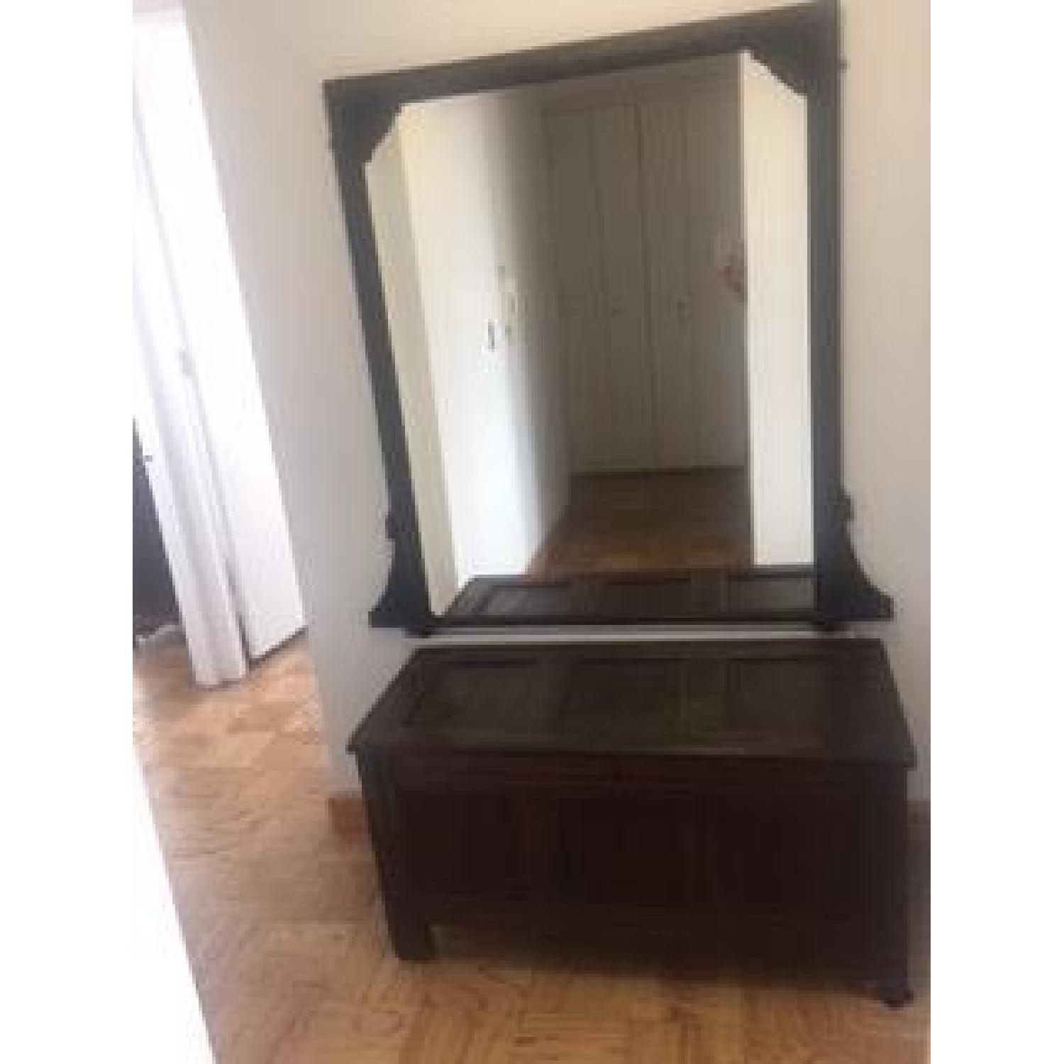 Antique Overmantle Mirror - image-1