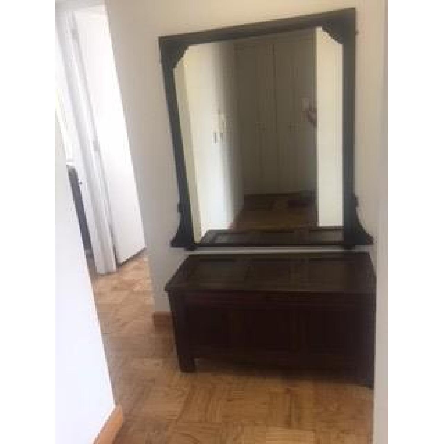 Antique Overmantle Mirror - image-2