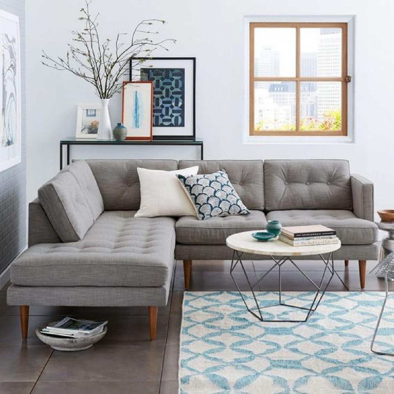 West Elm Peggy Mid-Century Chaise Sectional Sofa - image-4