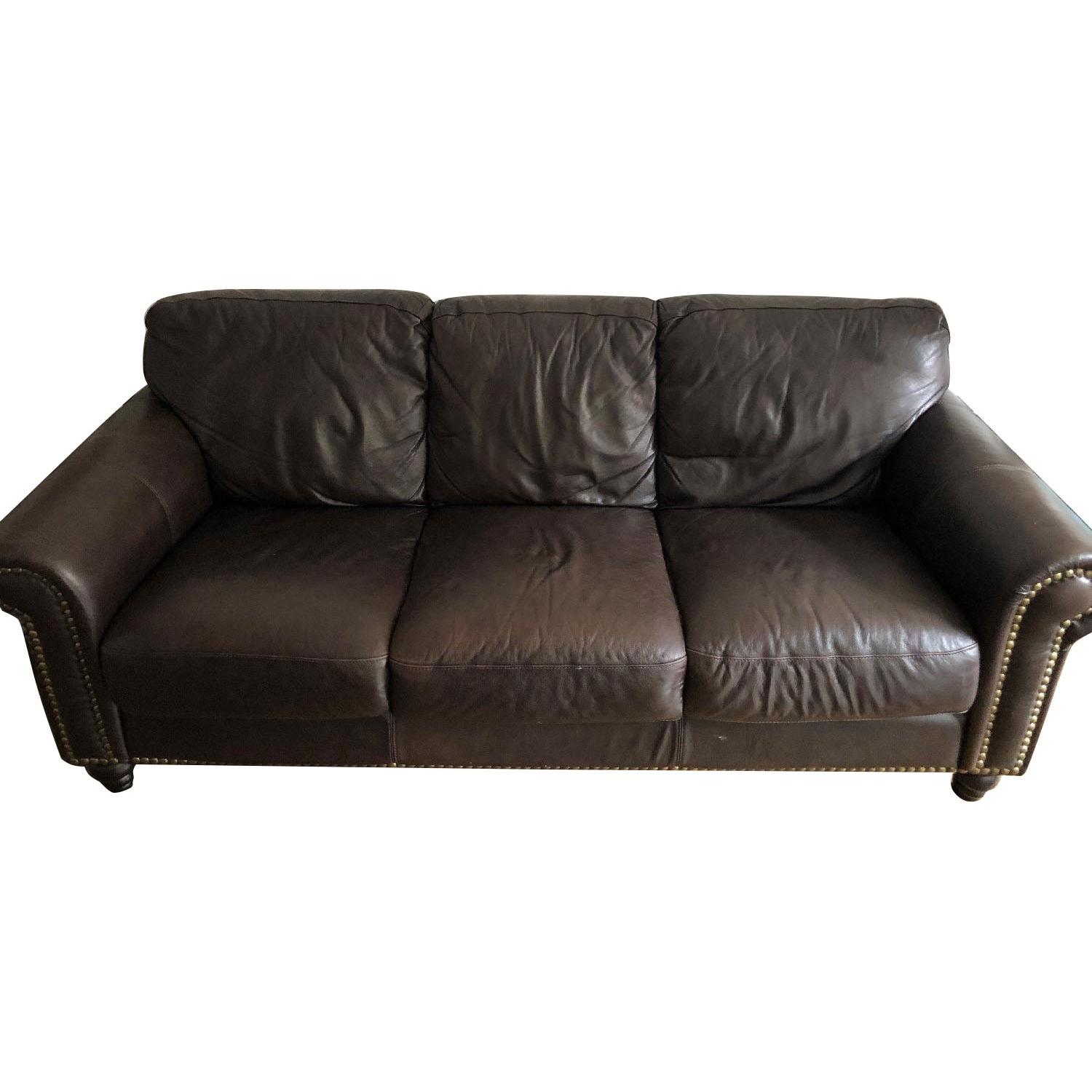 dark brown leather sofa aptdeco