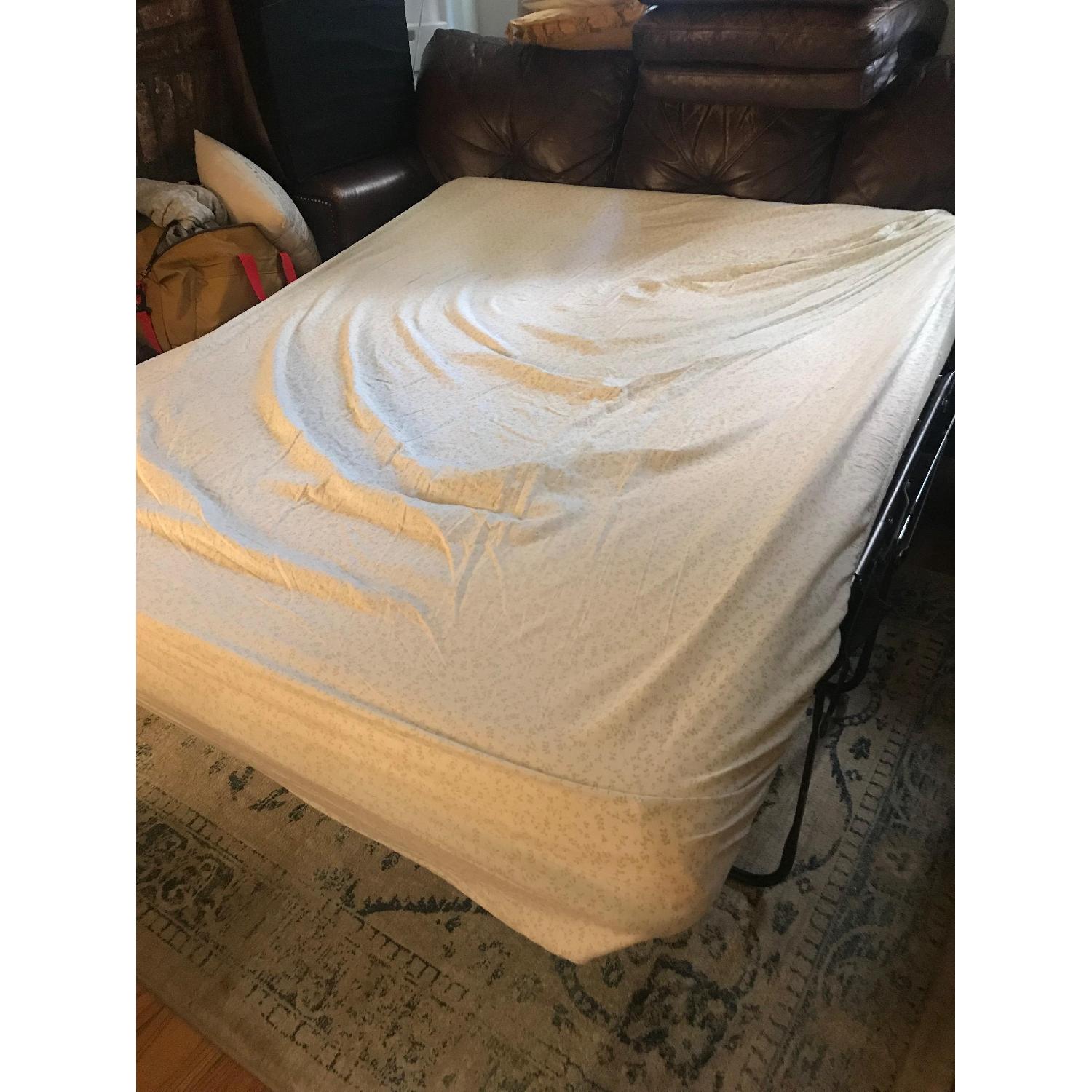 Bob's Kennedy Brown Leather Sleeper Sofa - image-2