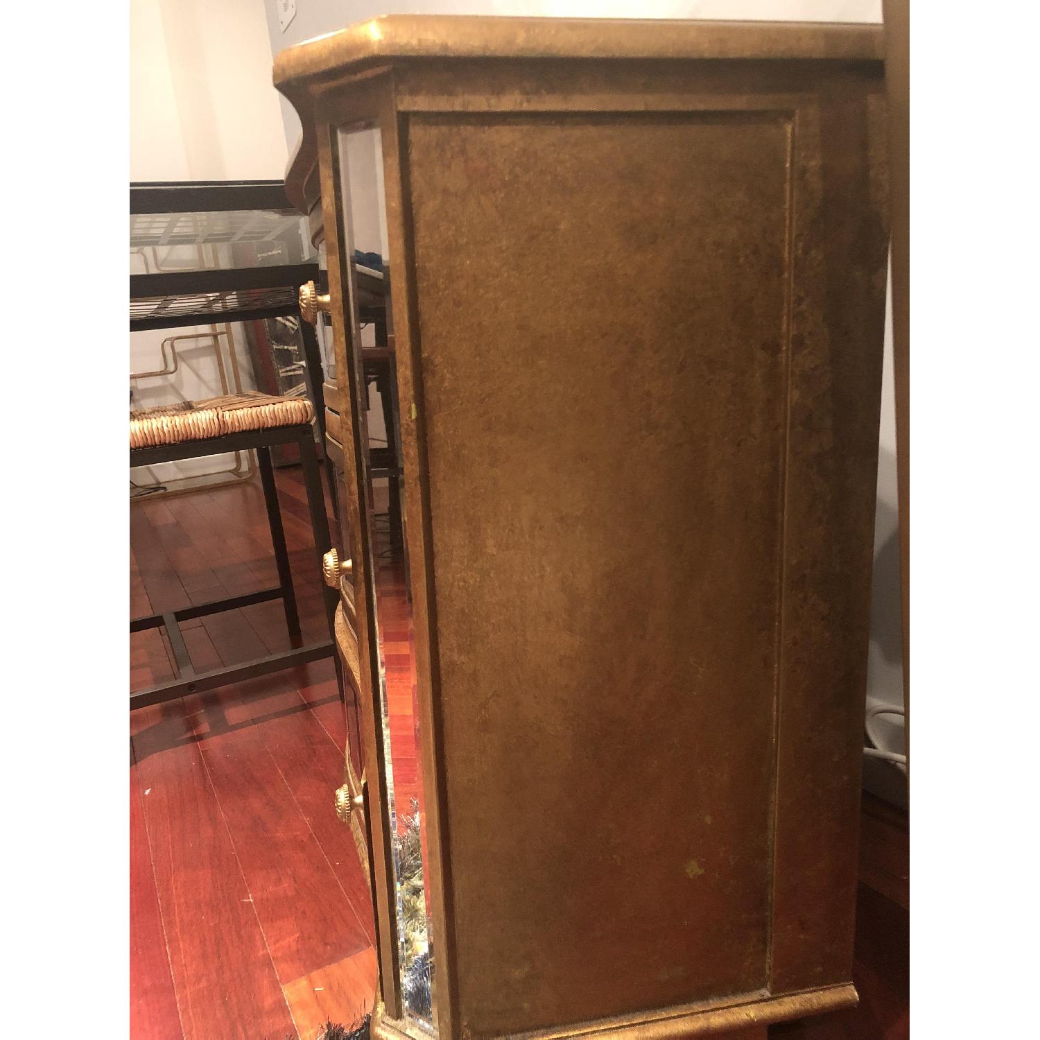 Pier 1 Gold Mirrored Nightstand AptDeco