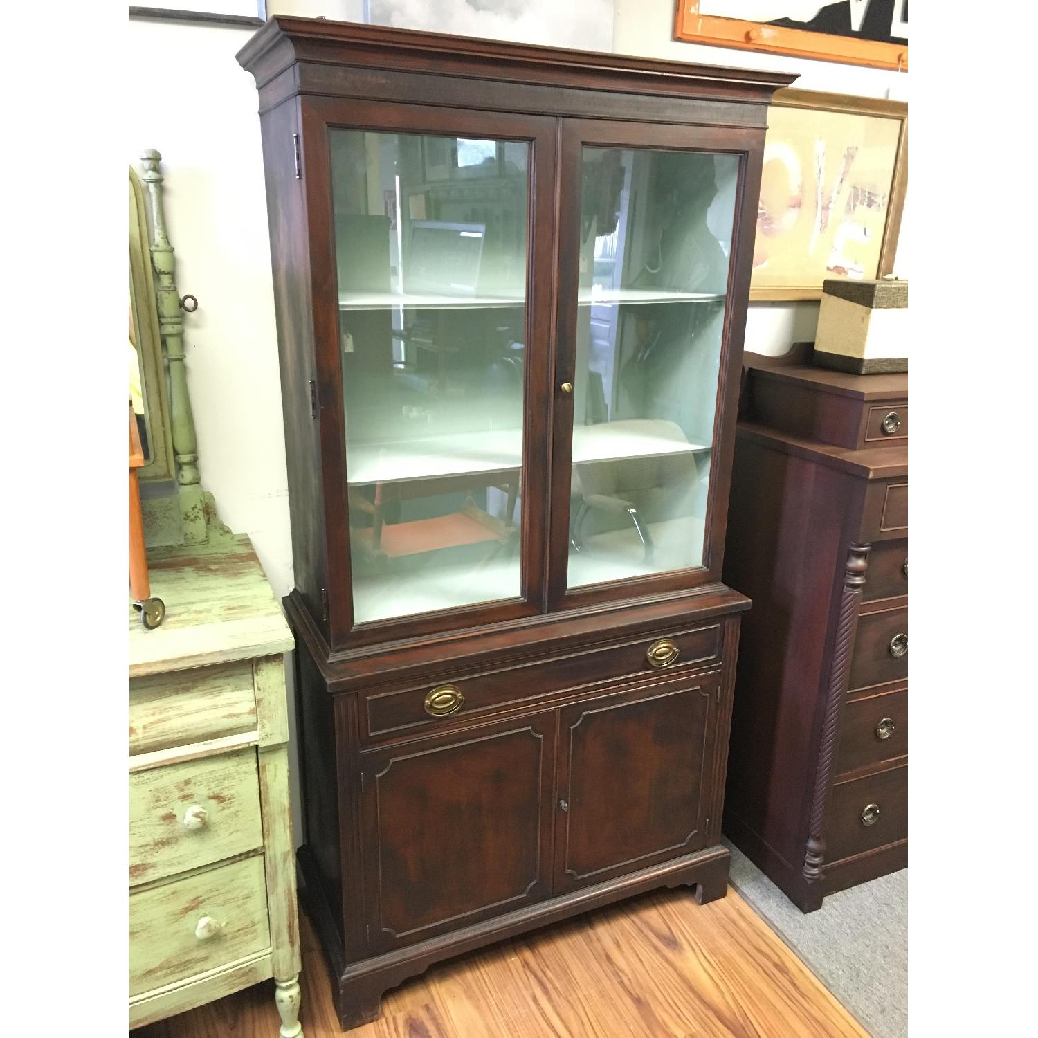Small Antique China Cabinet - image-1