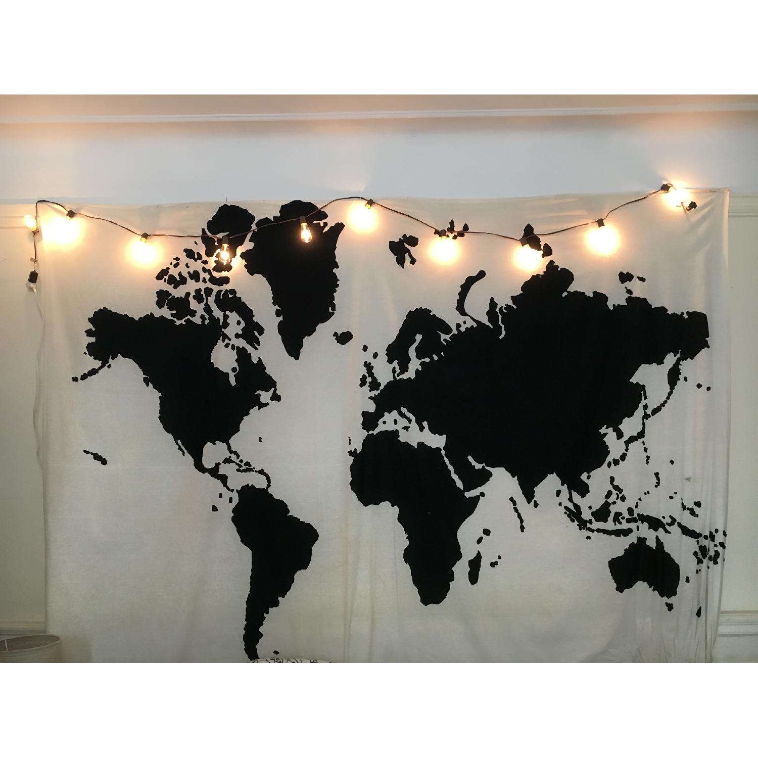 Urban Outfitters World Map Atlas Wall Tapestry - image-1