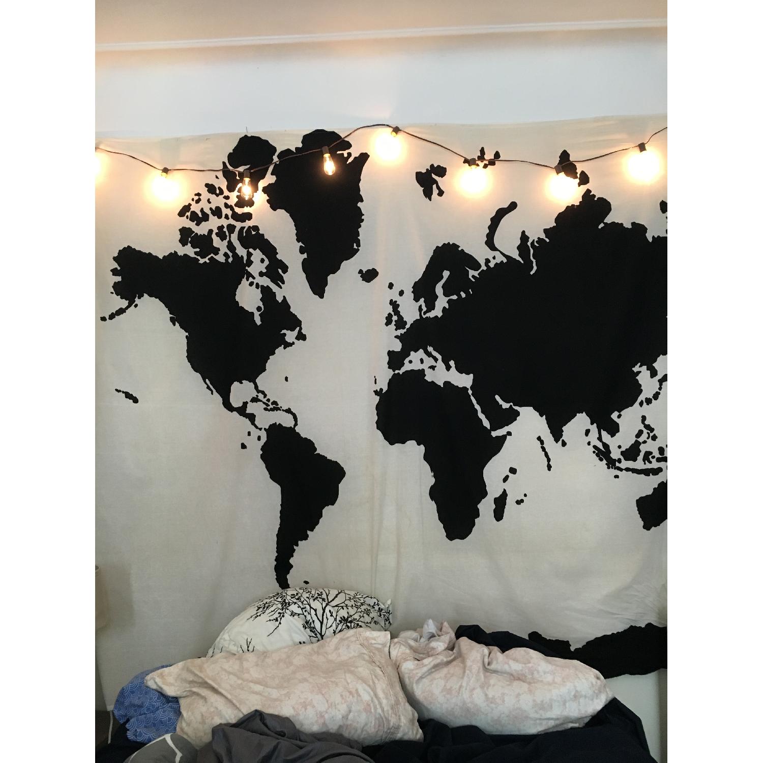 Urban Outfitters World Map Atlas Wall Tapestry - image-2