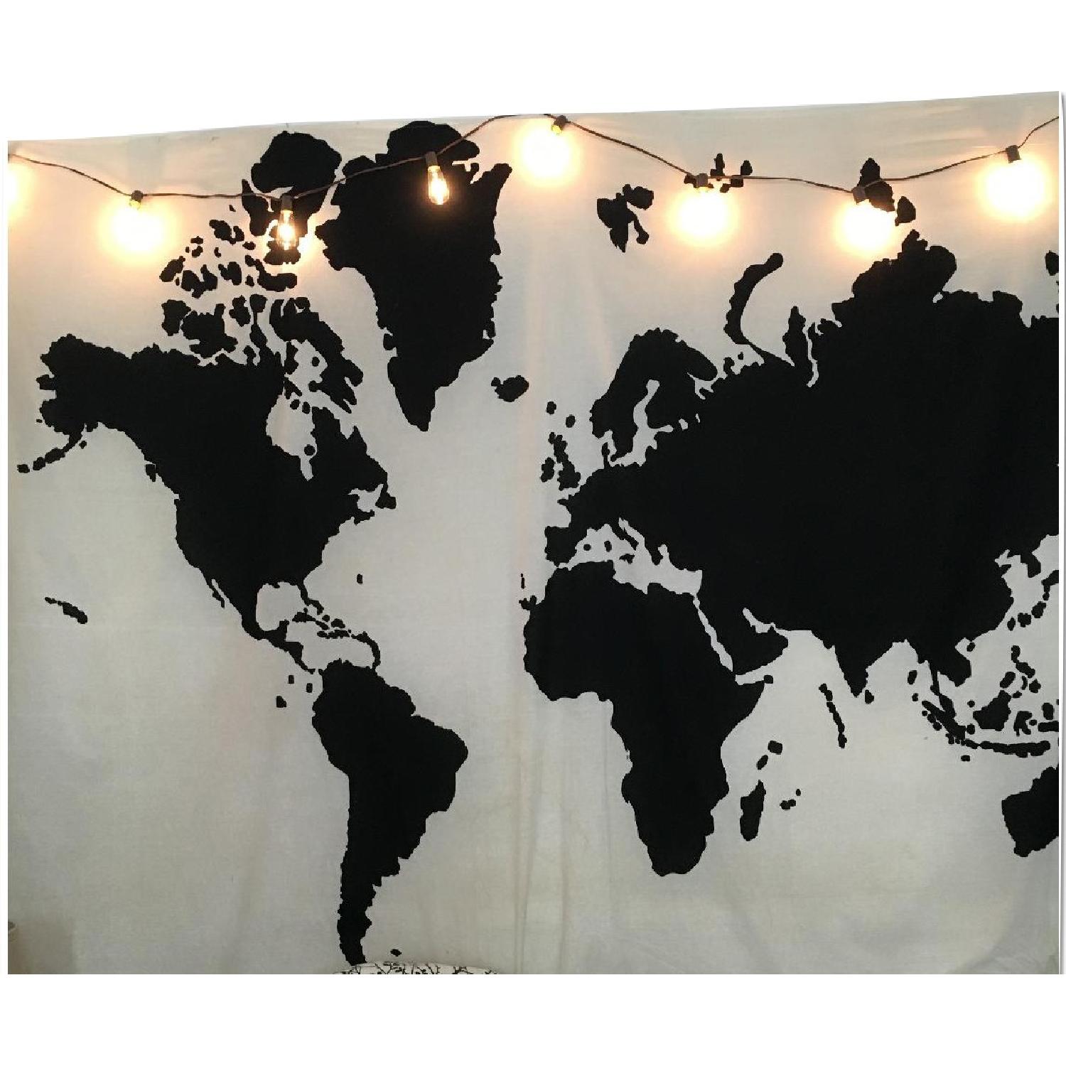 Urban Outfitters World Map Atlas Wall Tapestry - image-0