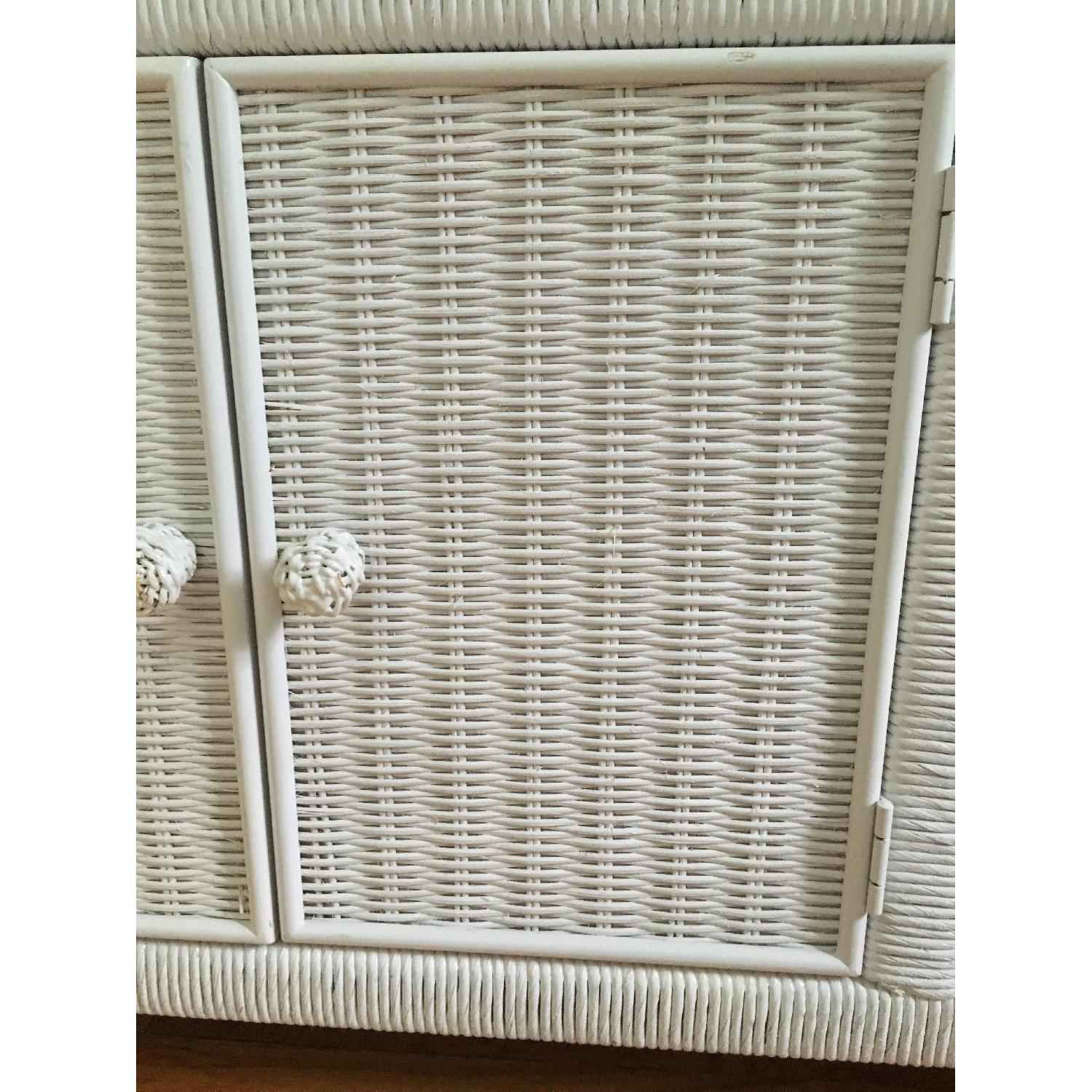 Vintage Henry Link White Wicker Dresser - image-5